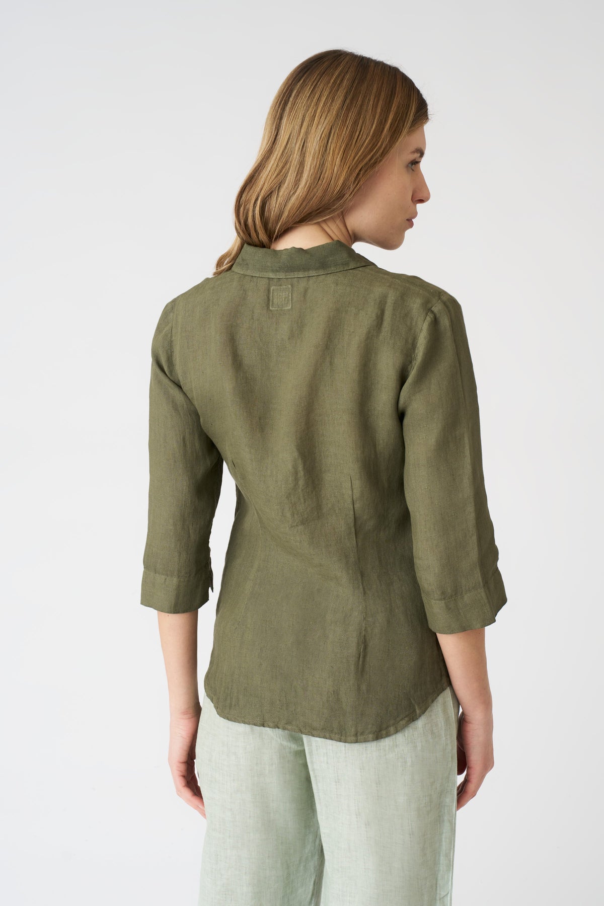 Women's Bria Linen Shirt – Caffe Soft Fade, view 4