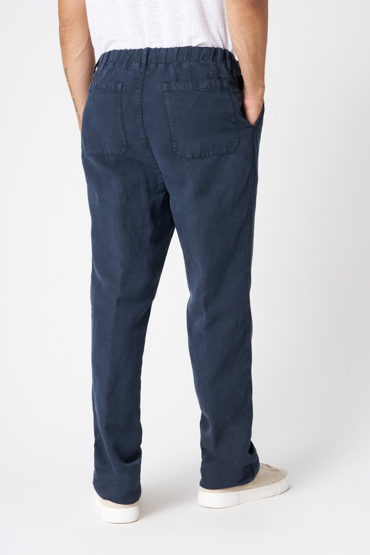 Men's Cotton Relaxed Fit Pants – Marine, view 4