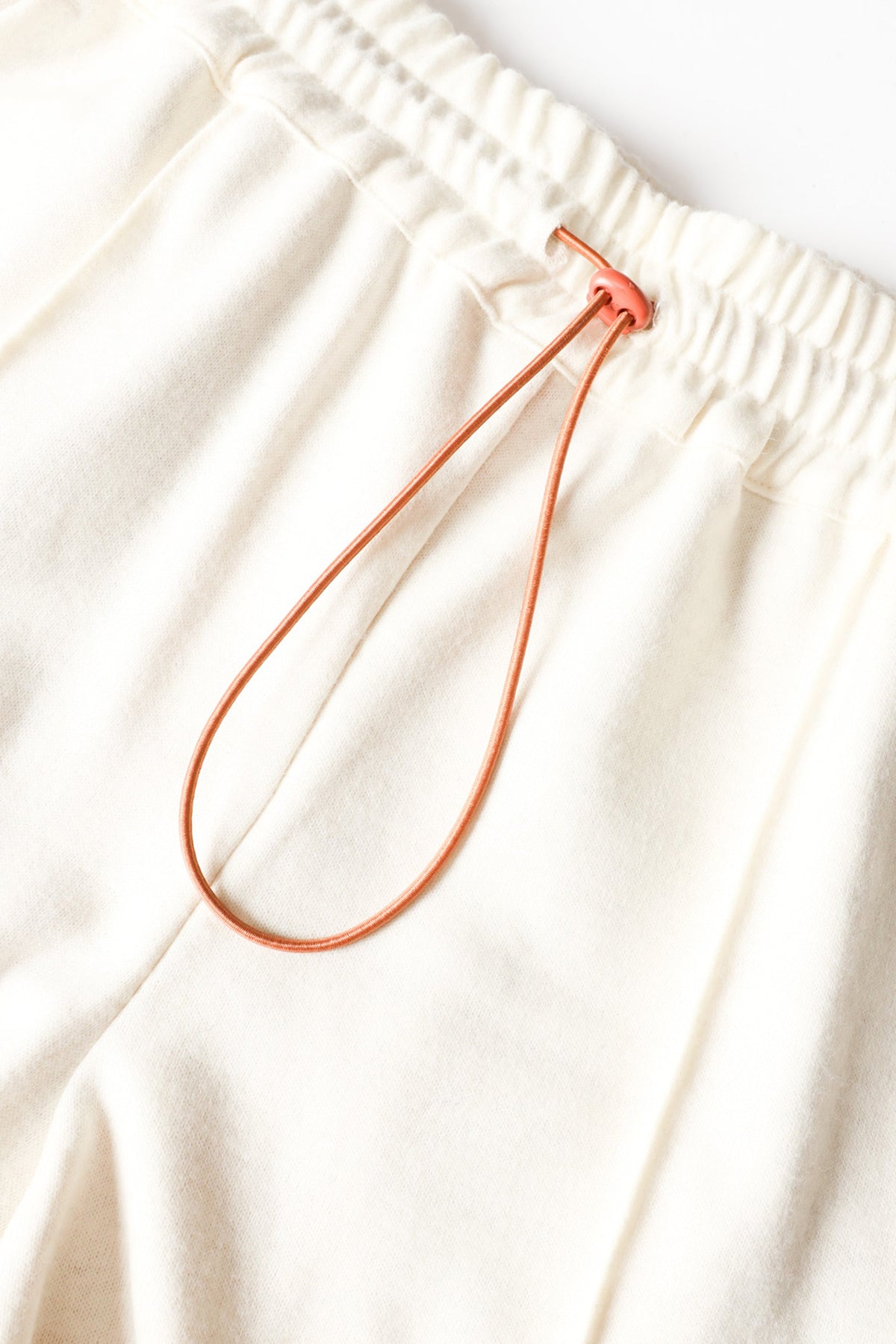 Women's Wool Fleece Drawstring Trousers – White, view 5