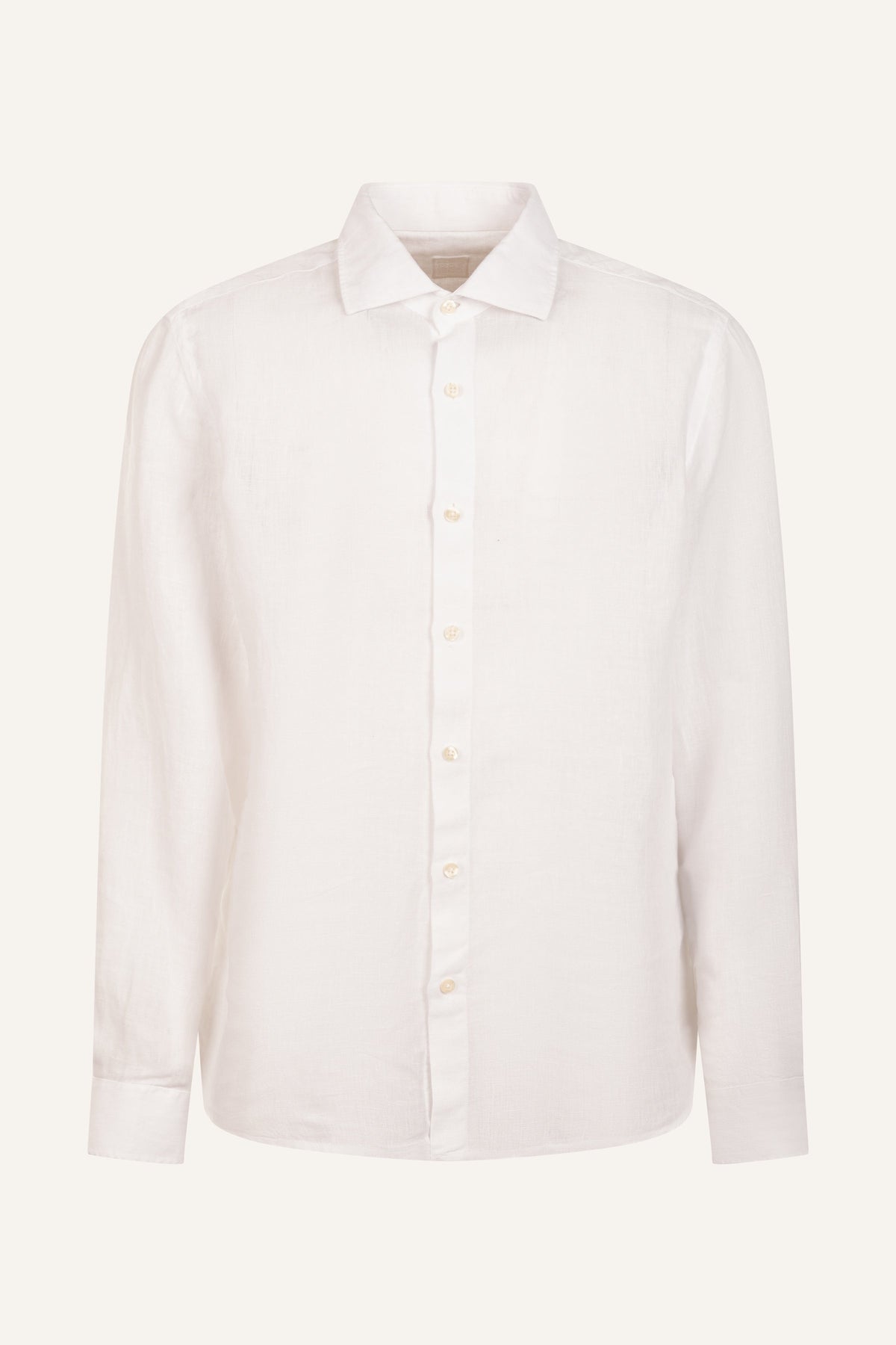 Men's Long Sleeve Contemporary Fit Linen Shirt – White, view 6