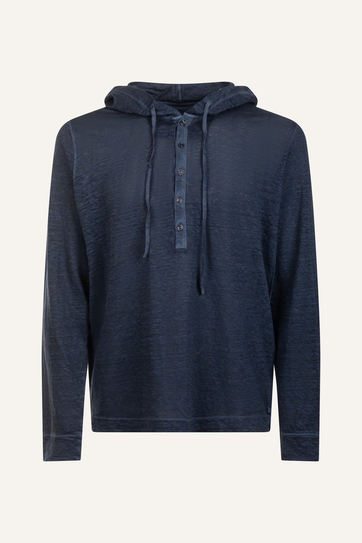 Men's Linen Hooded T-Shirt – Navy Fade, view 5