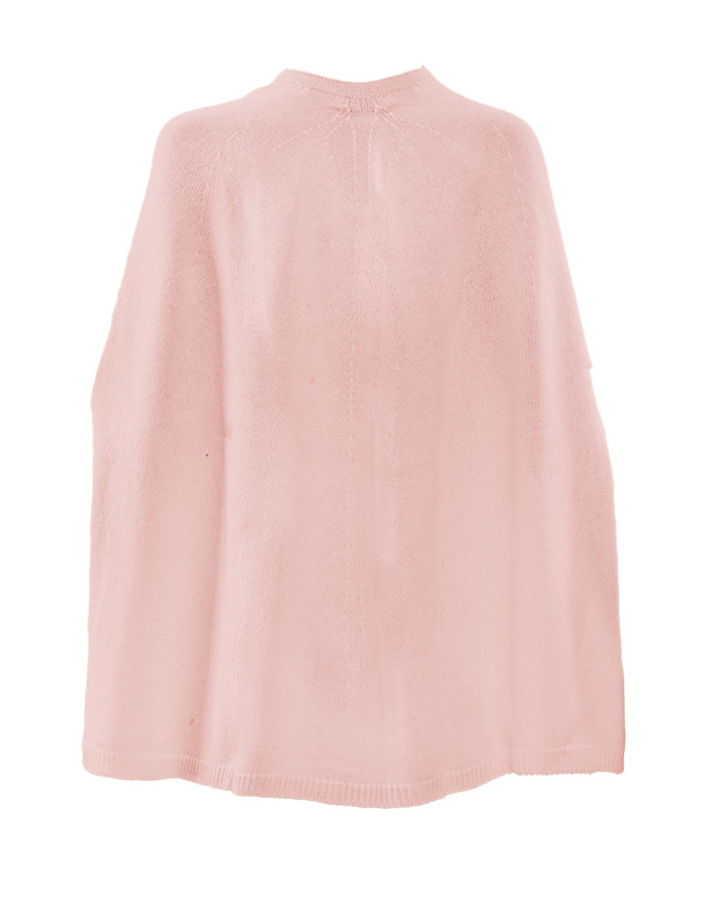 Women's Pure Cashmere Elegant Cable Knit Poncho Old Rose