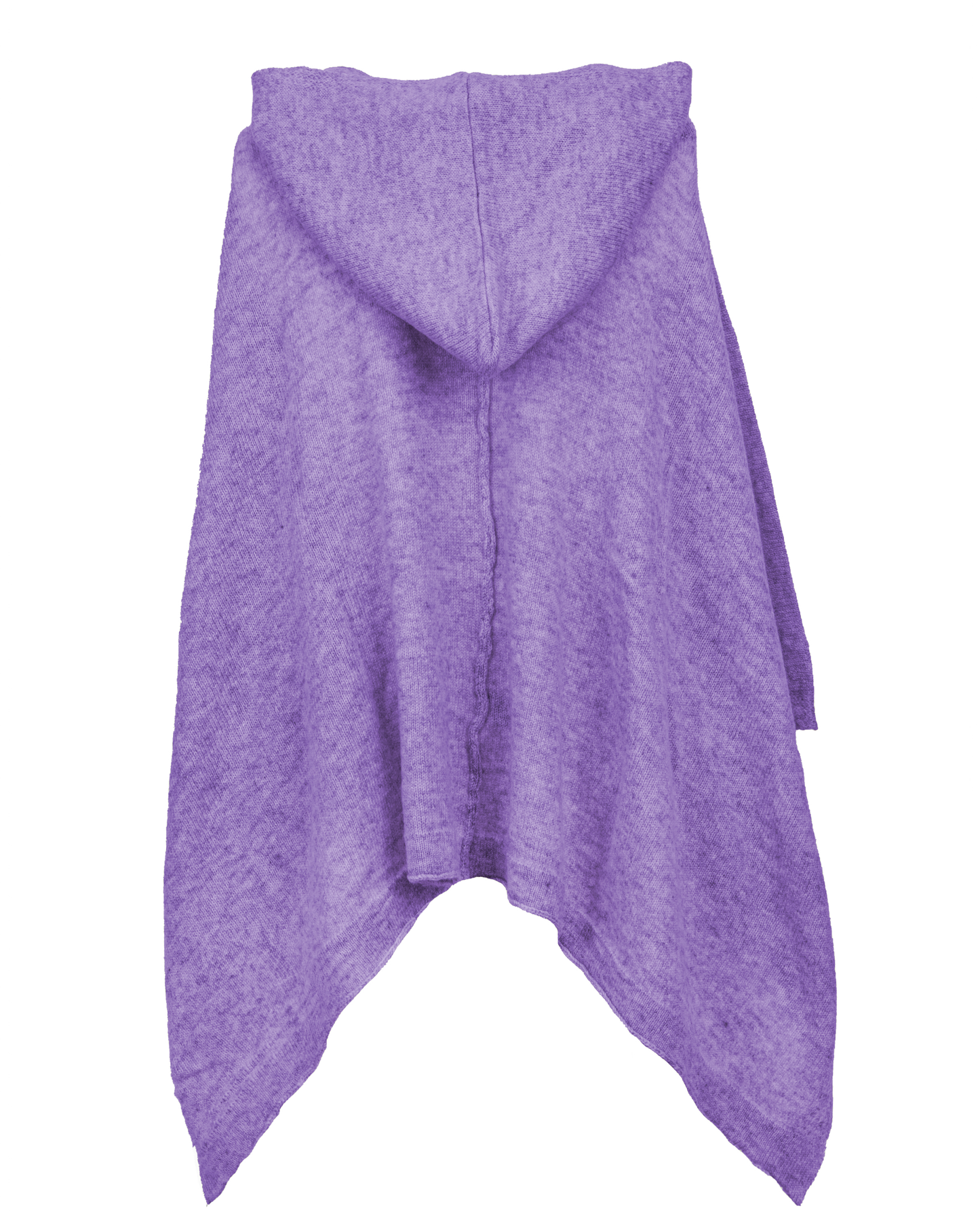 Women's Cashmere Button Hoodie Poncho Iris Purple