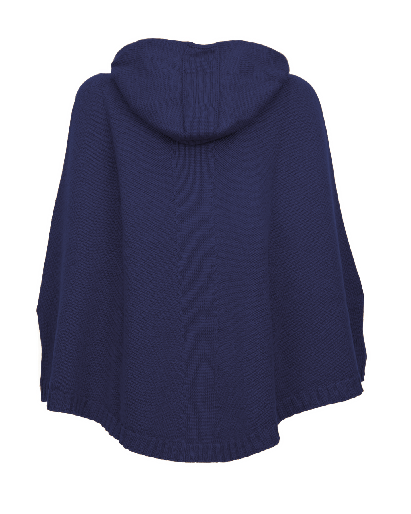 Women's Pure Cashmere Hooded Poncho Blue