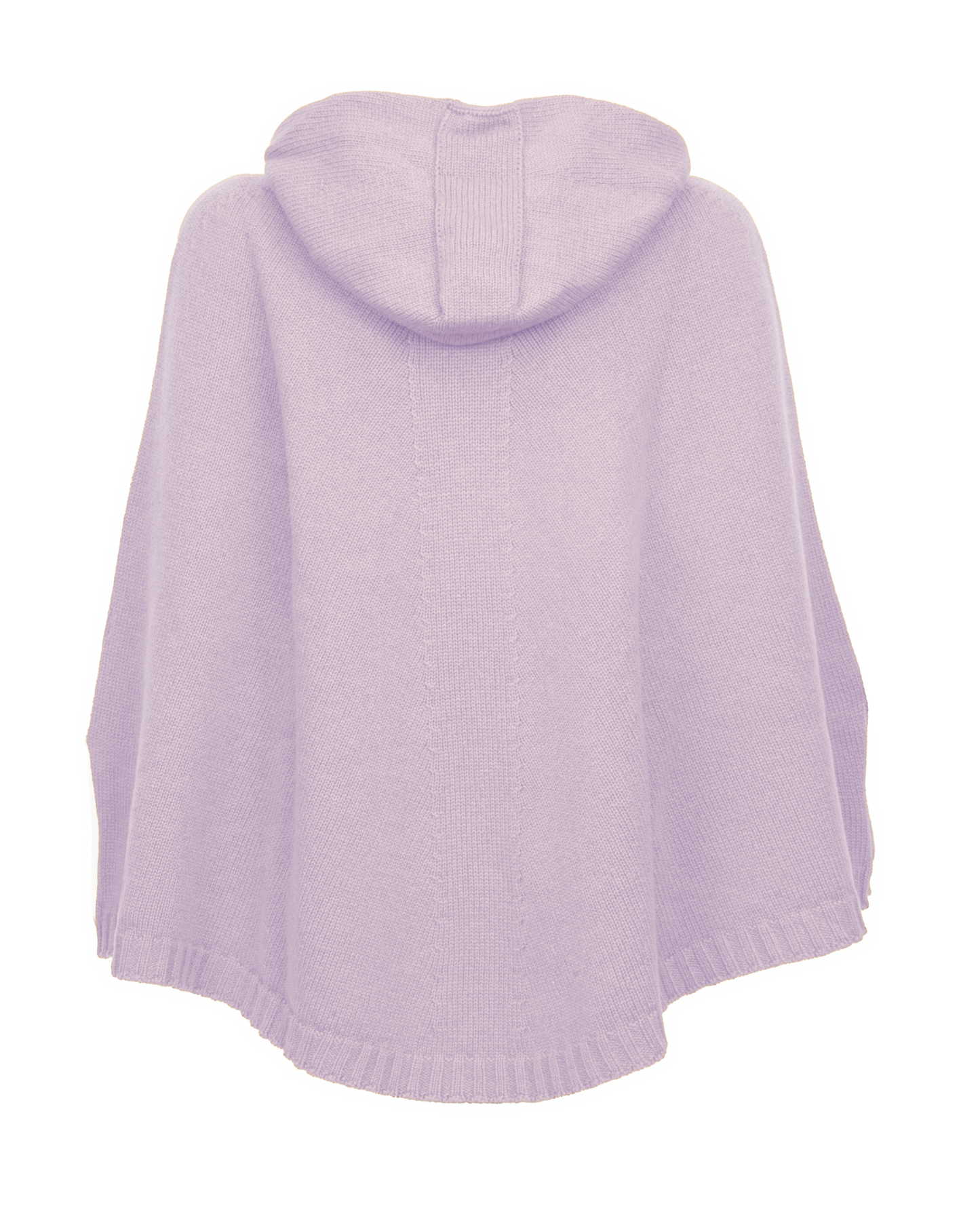 Women's Pure Cashmere Hooded Poncho Lilac