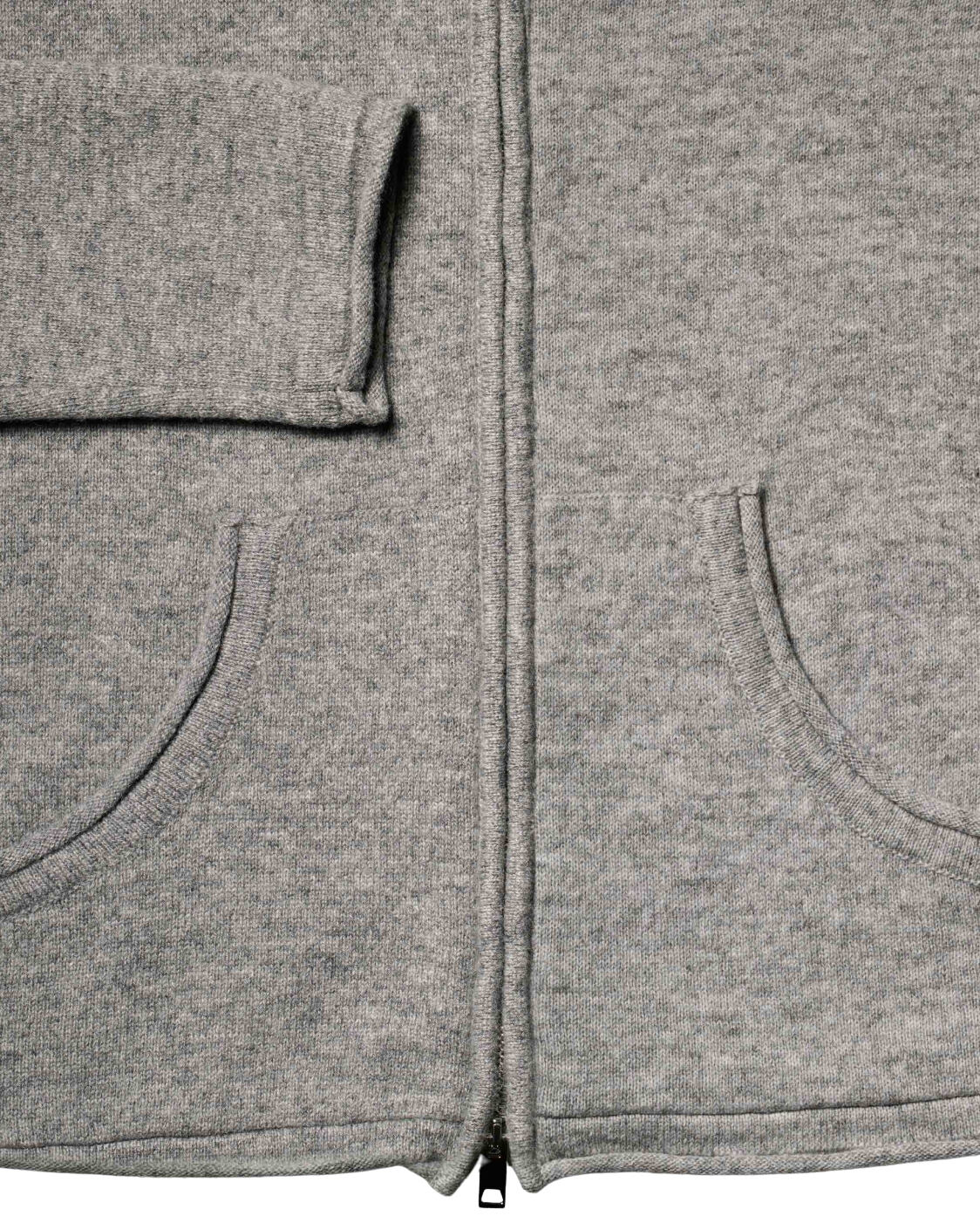 Monticelli Women's Pure Cashmere Hoodie Sweater Medium Grey Made In Italy 7