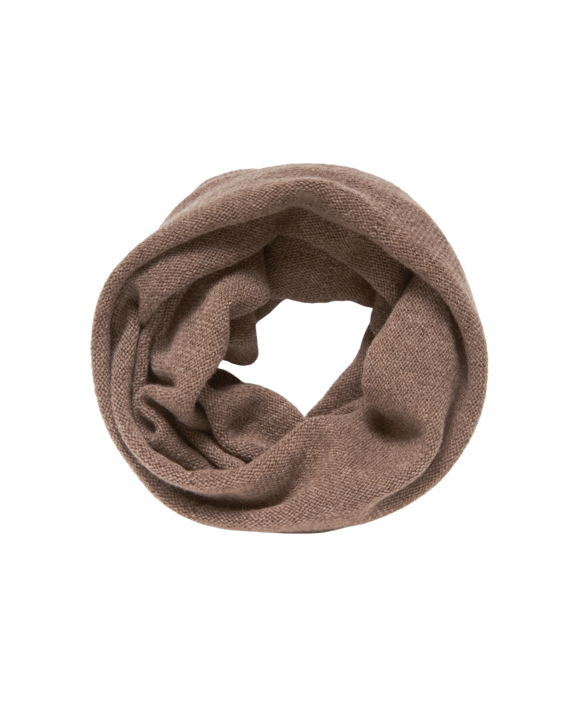 Monticelli Women's Pure Cashmere Collar Scarf Brown Made In Italy 4