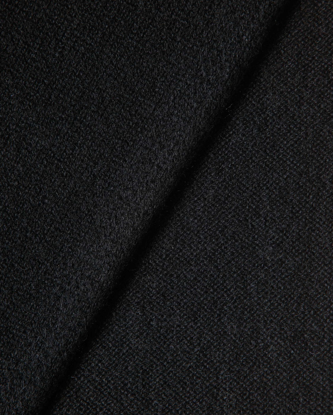 Monticelli Pure Cashmere Ribbed Scarf Made In Italy Black 4