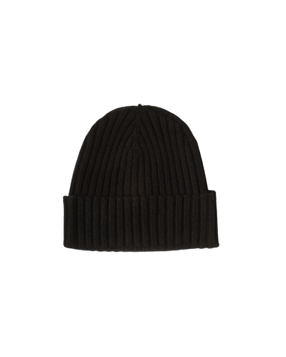 Monticelli Pure Cashmere Ribbed Hat Black 5