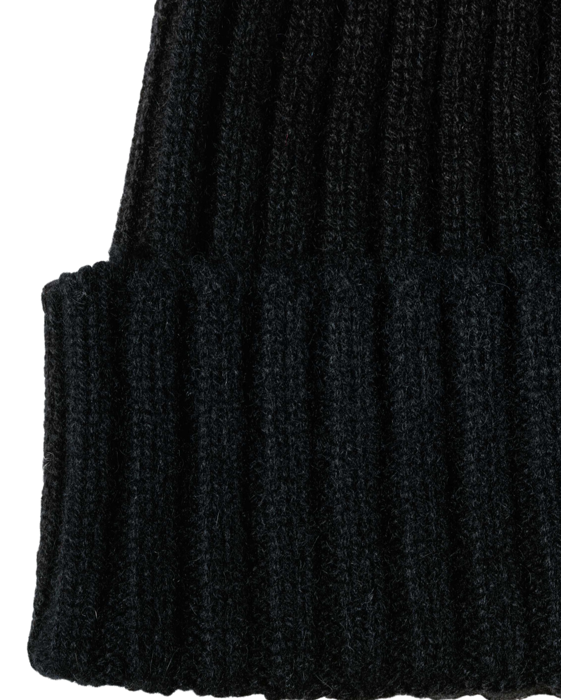 Monticelli Pure Cashmere Ribbed Hat Black 6
