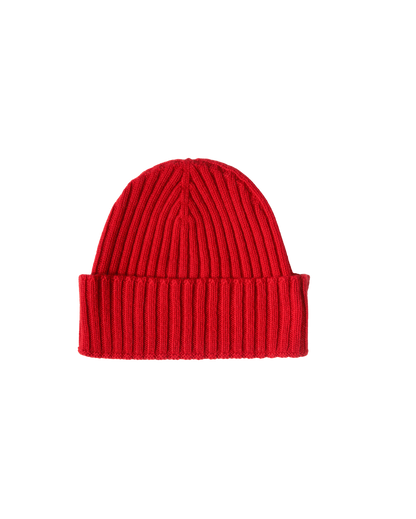 Monticelli Pure Cashmere Ribbed Hat Red 5