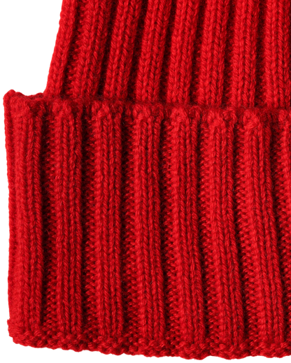 Monticelli Pure Cashmere Ribbed Hat Red 1 6