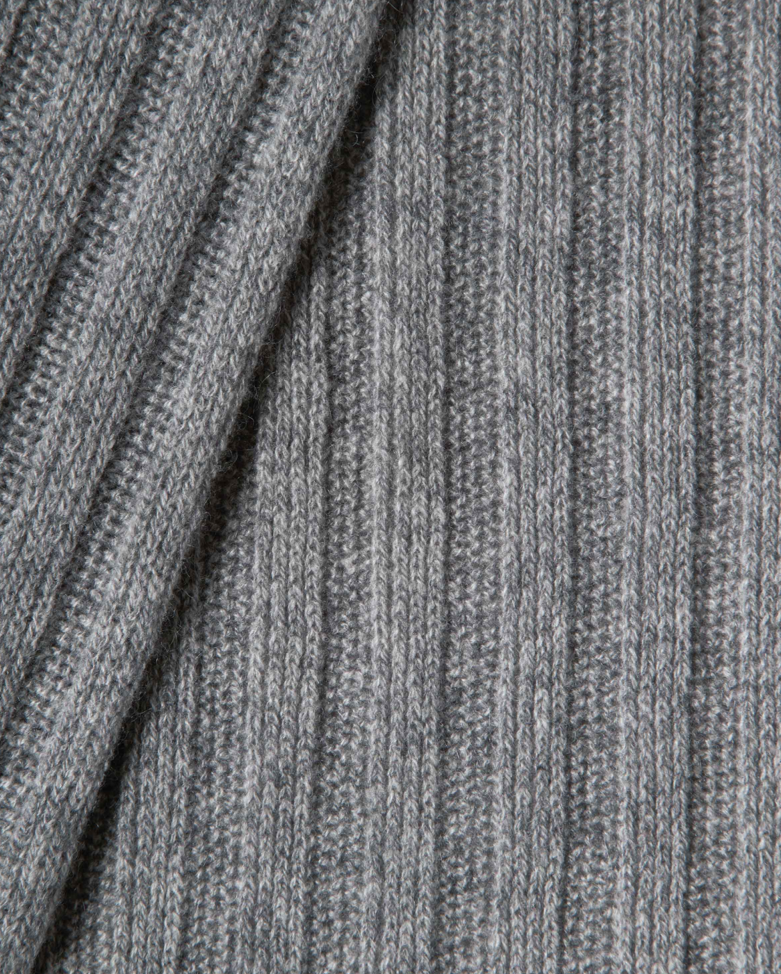 Monticelli Pure Cashmere Ribbed Scarf Made In Italy Medium Grey 4