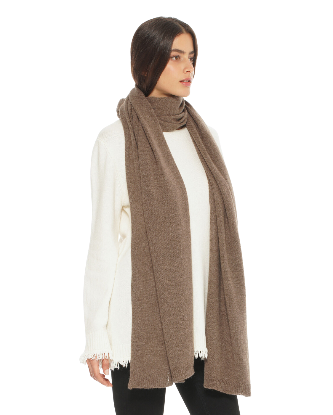 Monticelli Women's Cashmere Wrap Scarf Made In Italy Brown 2