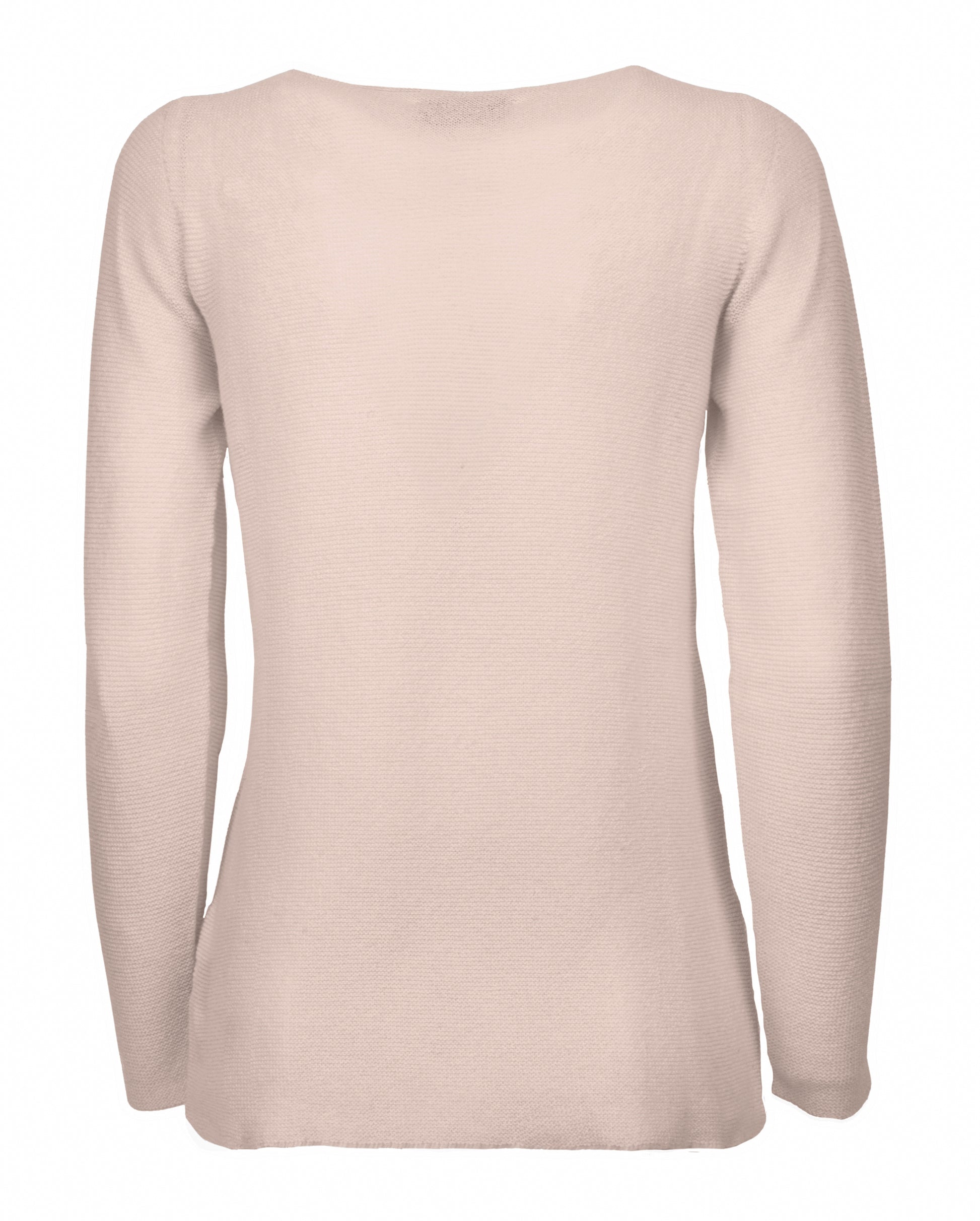 womens crew neck sweater pure cashmere links stitch Beige Made In Italy 2