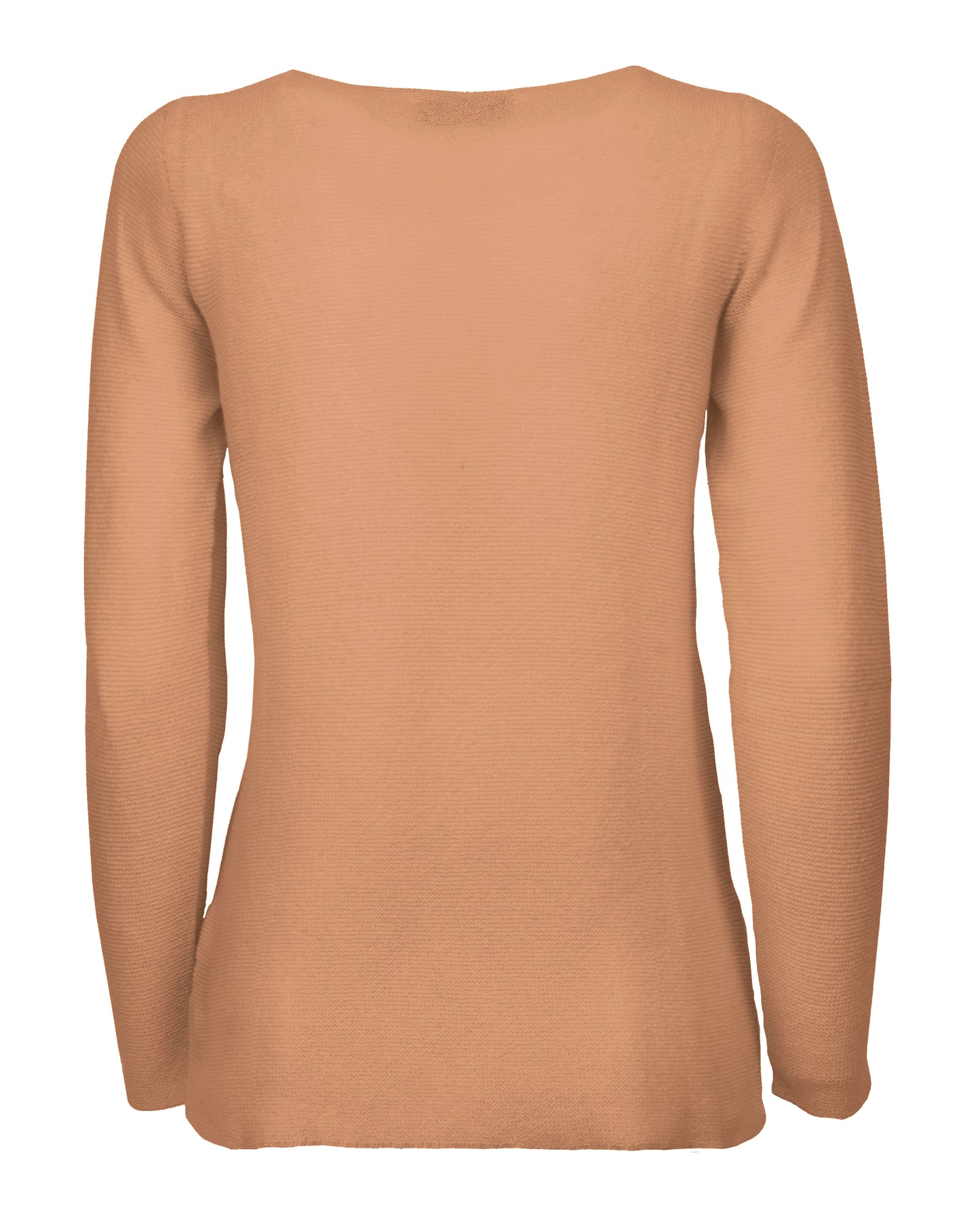 womens crew neck sweater pure cashmere links stitch Camel Made In Italy 2