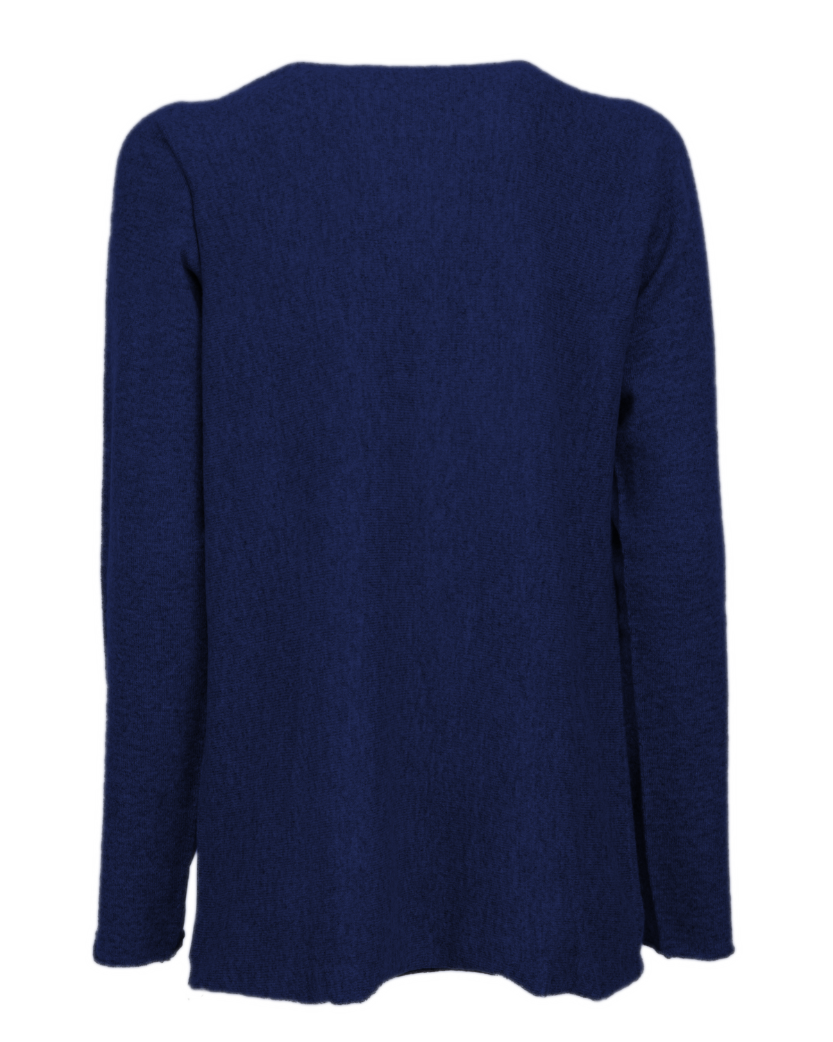 Women's cashmere maxi lounge boatneck sweater in Blue, back product view