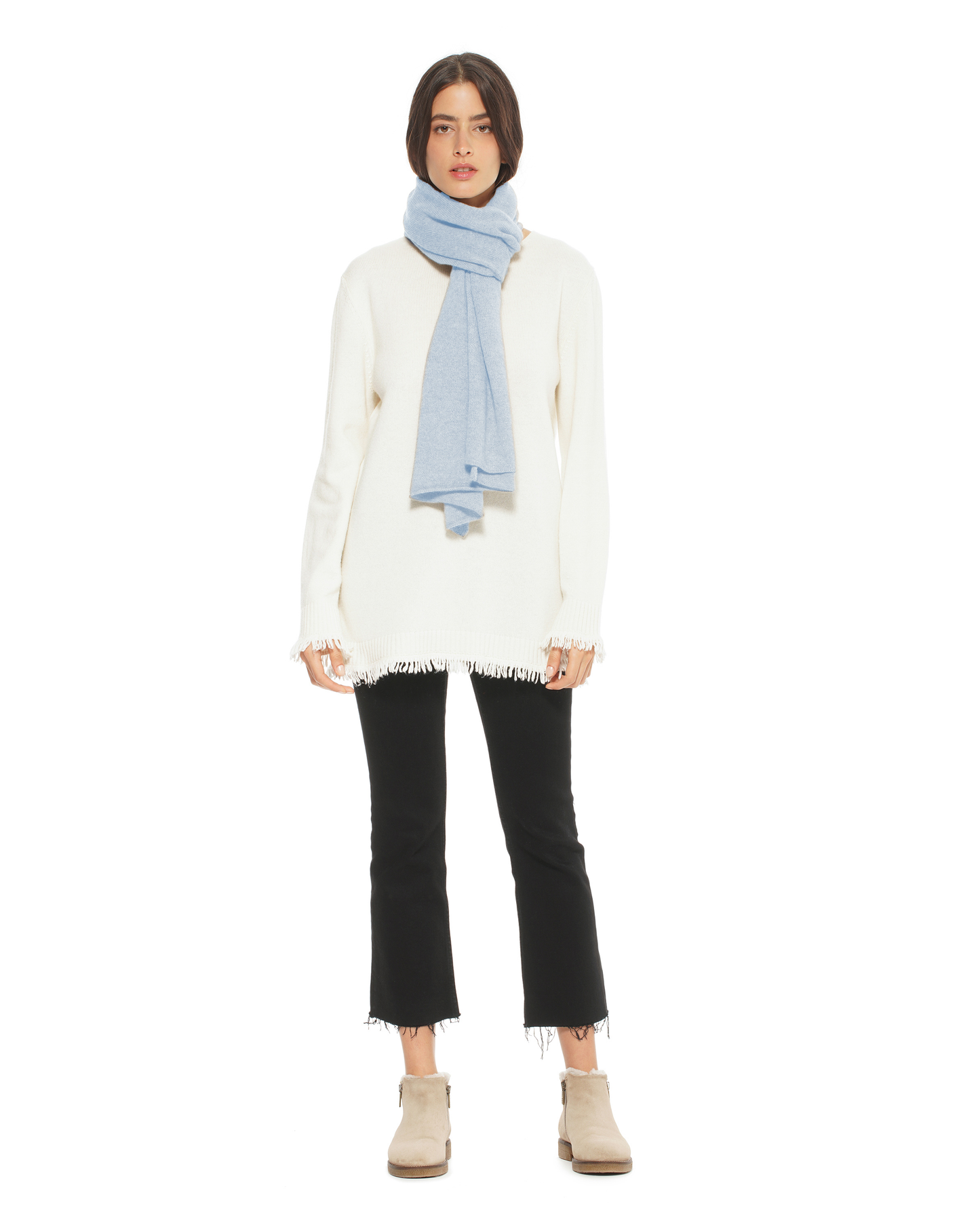 Pure Cashmere Cloud-Soft Scarf Baby Blue