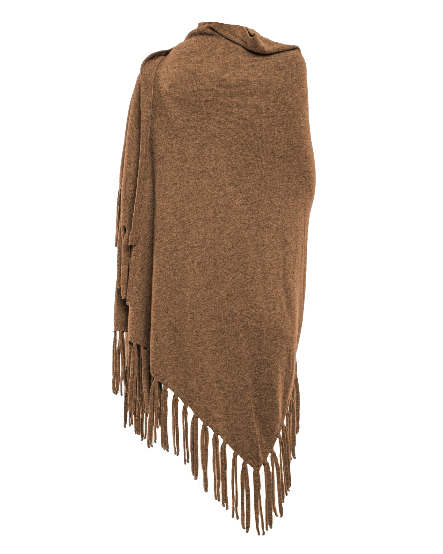Women's Pure Cashmere Fringe Wrap Camel