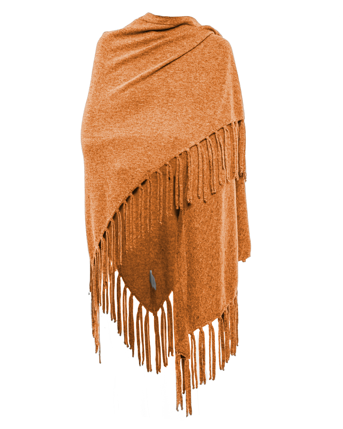 Women's Pure Cashmere Fringe Wrap Saffron