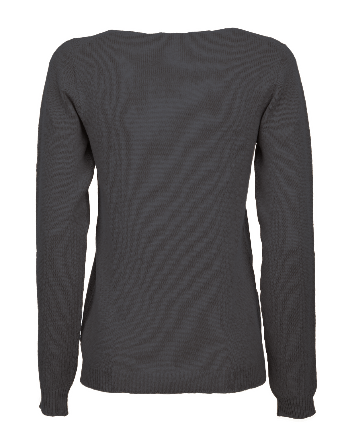 Women's Ultra-Light Pure Cashmere Scoop Neck Charcoal — view B