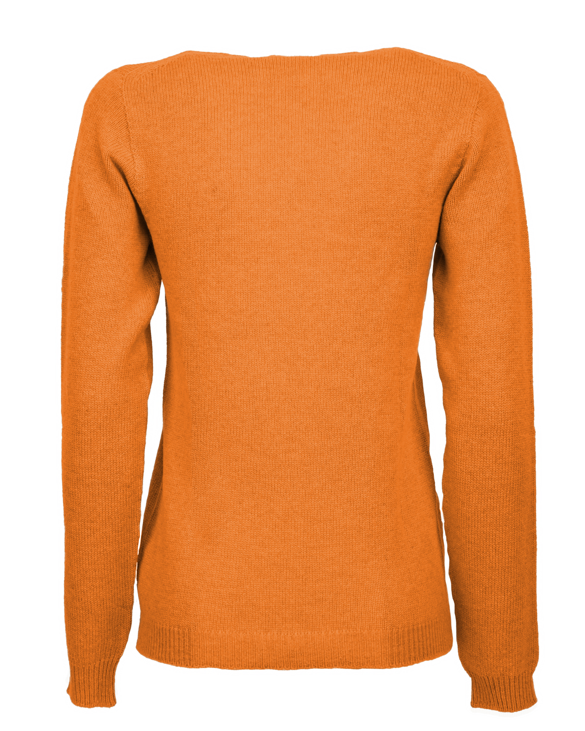 Women's Ultra-Light Pure Cashmere Scoop Neck Saffron — view B