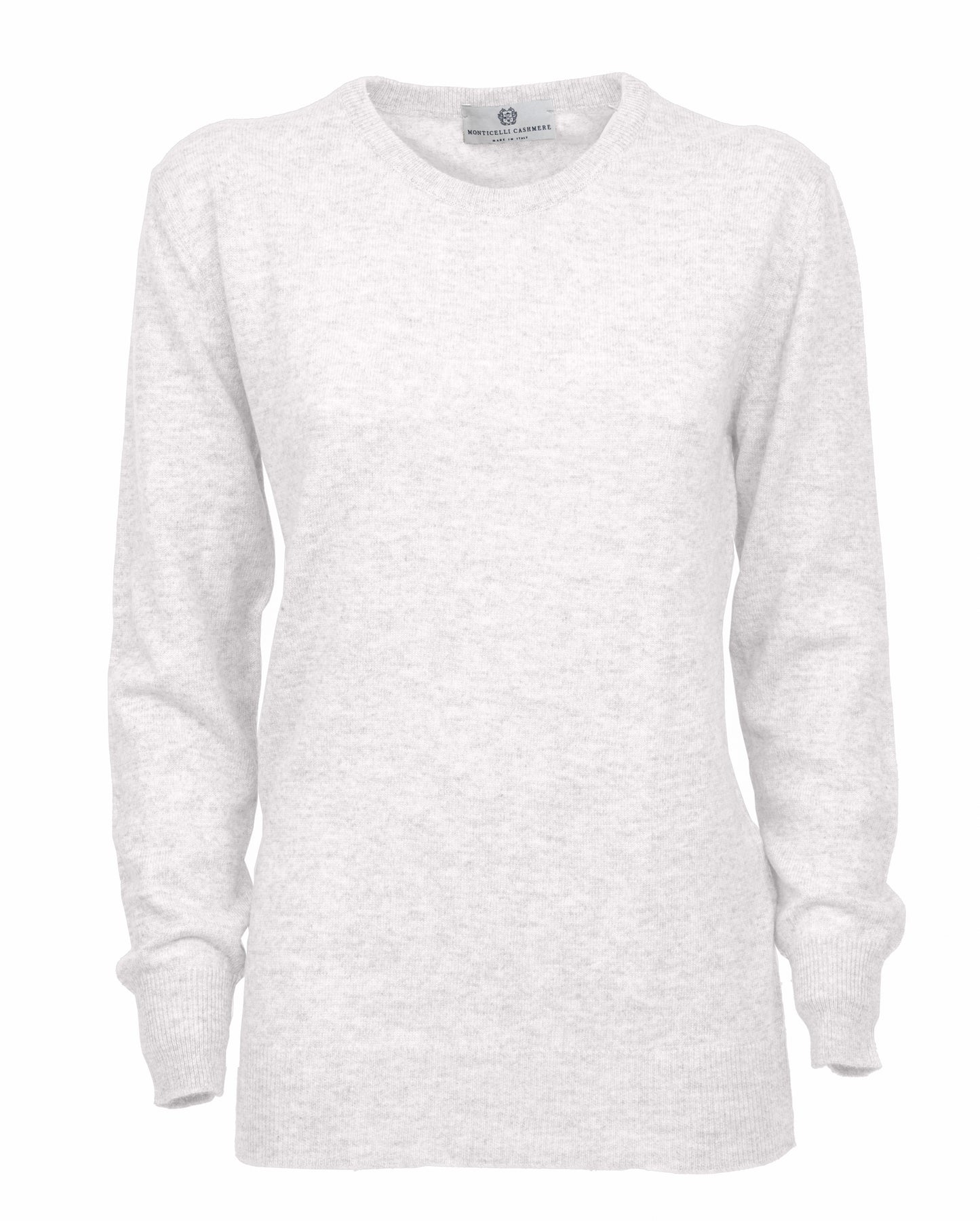 Women's Pure Cashmere Original Crew Neck Sweater Off White Made In Italy1