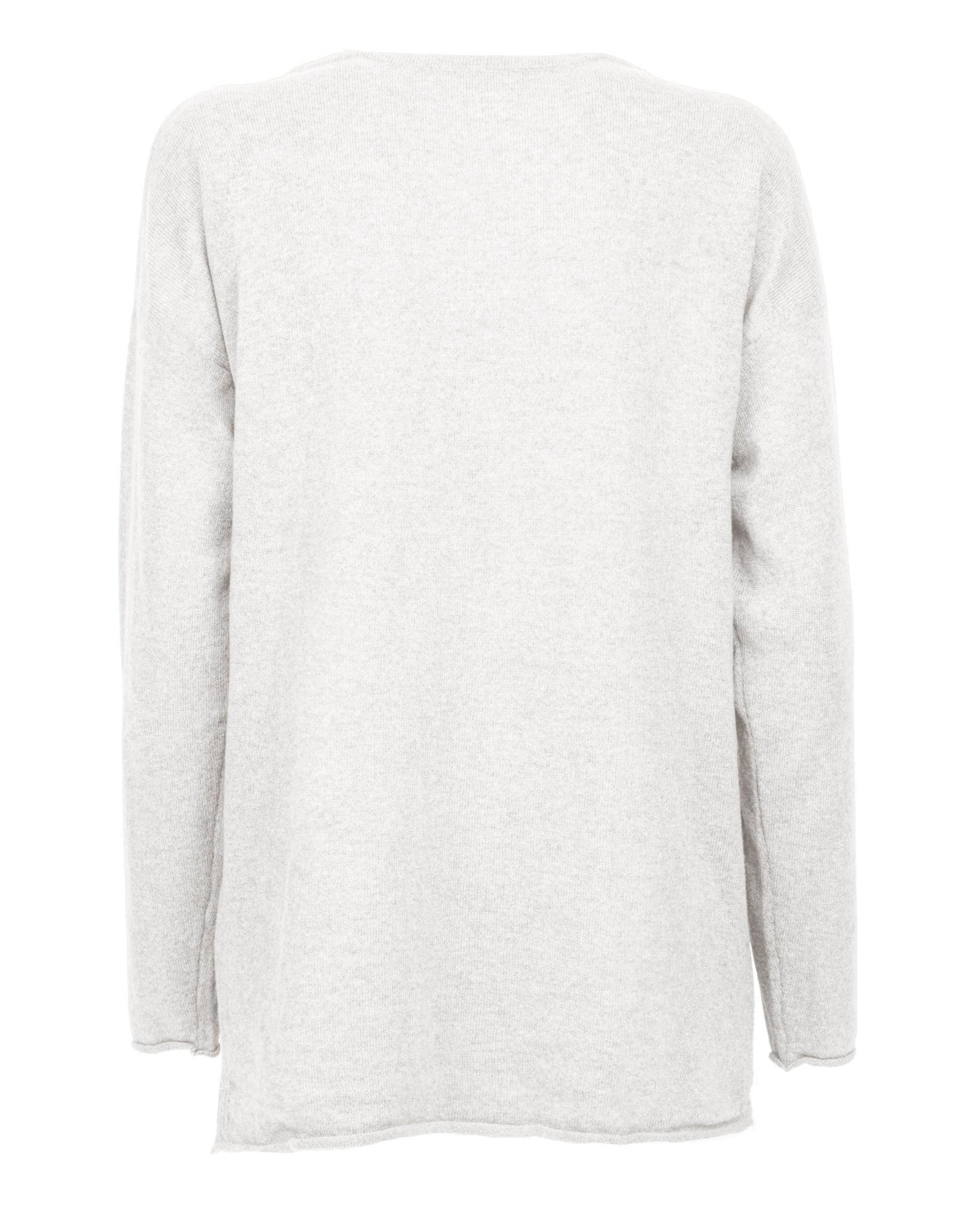 Womens Cashmere Maxi Sweater Boat Neck Off White 2