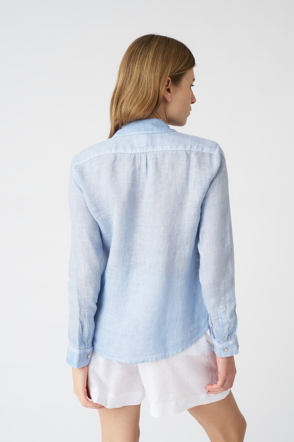 Women's Linen Regular-Fit Shirt – Sea Soft Fade, view 4