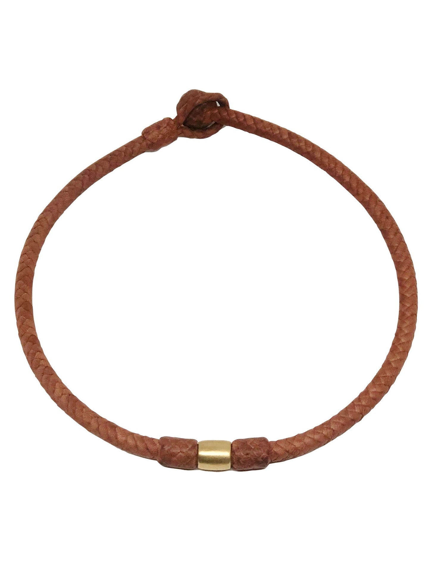 HANA 18KT GOLD LEATHER CHOKER