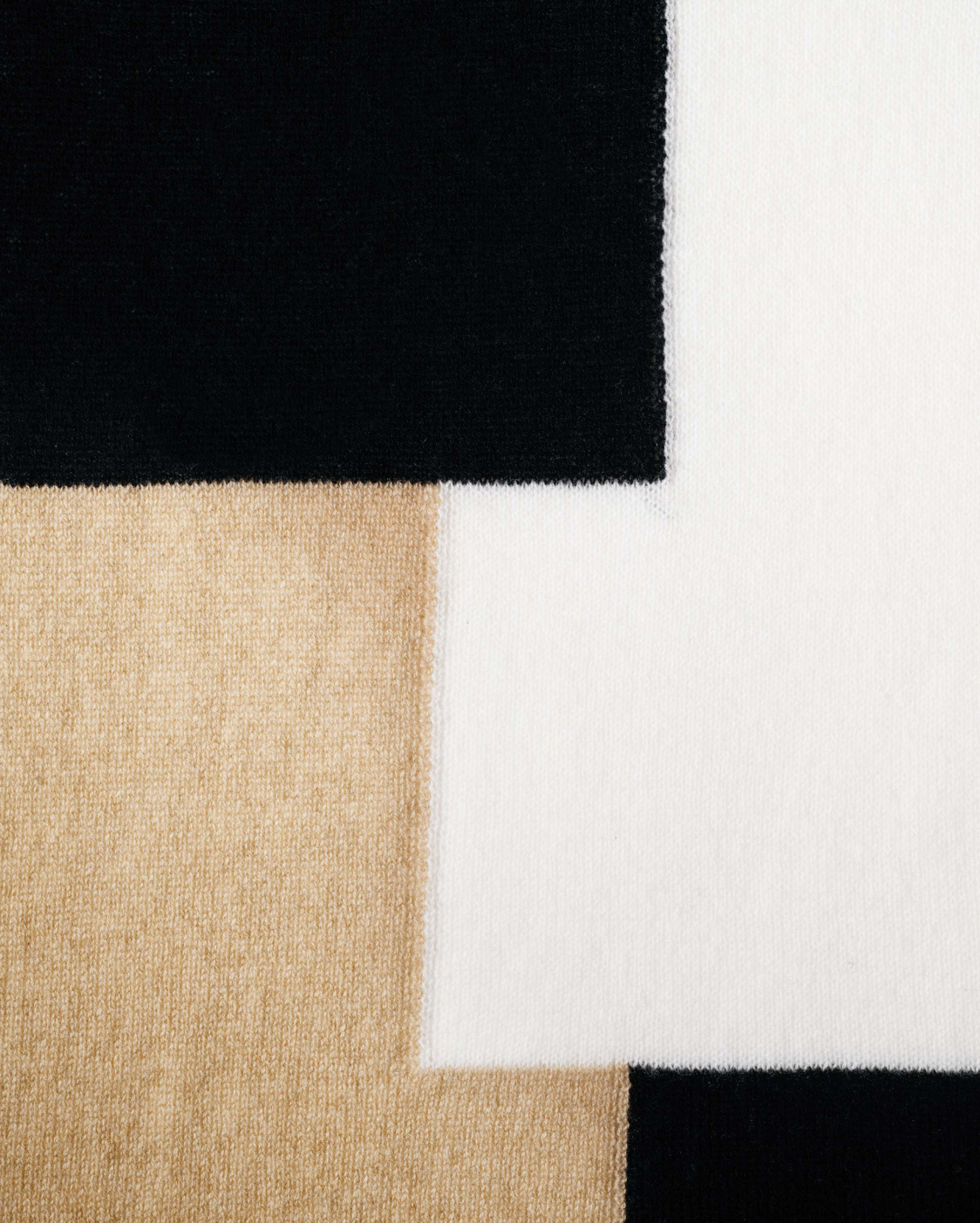 Women's Cashmere Mondrian Scarf Black Combo 5