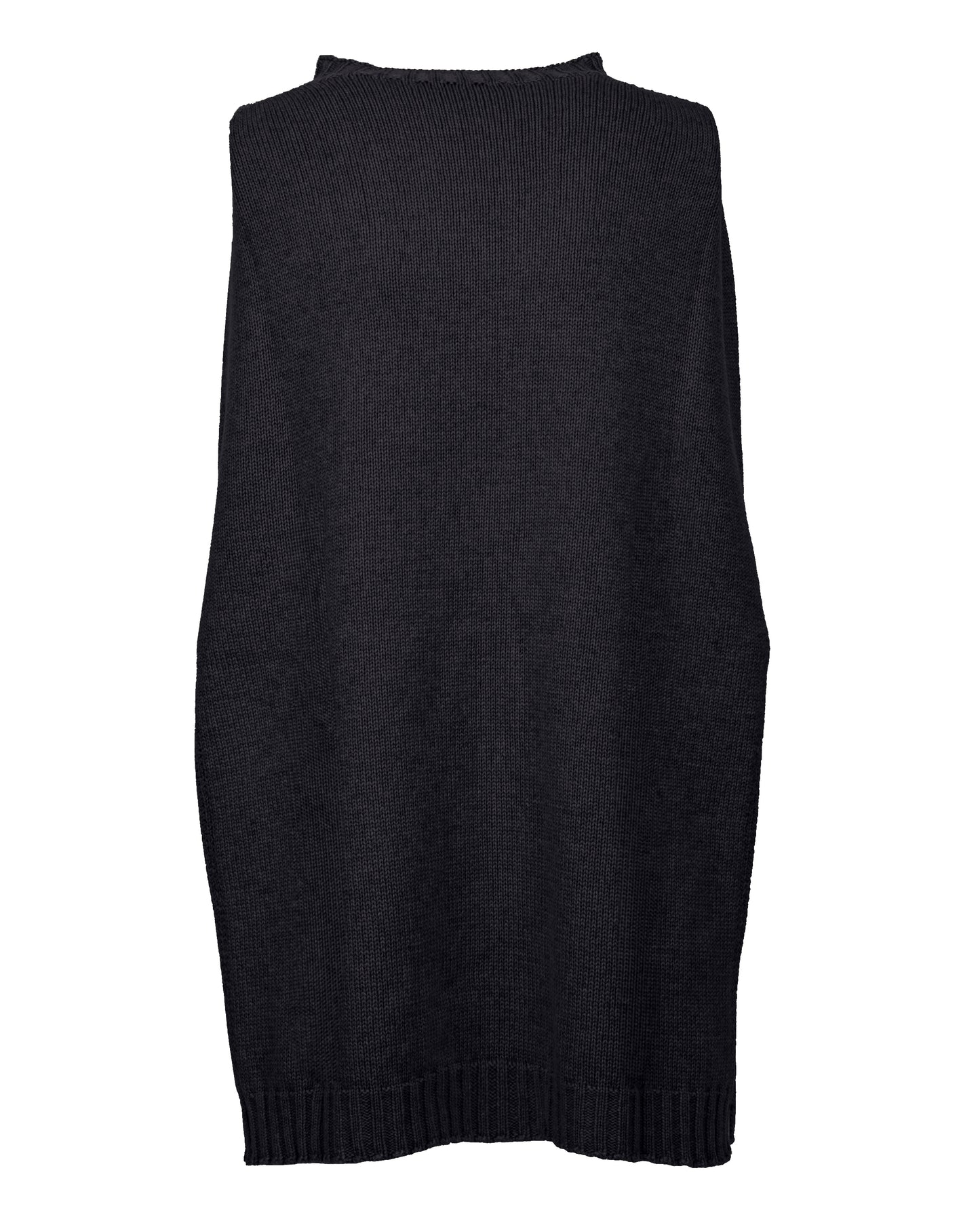 poncho side slits pure cashmere Black Made In Italy 2