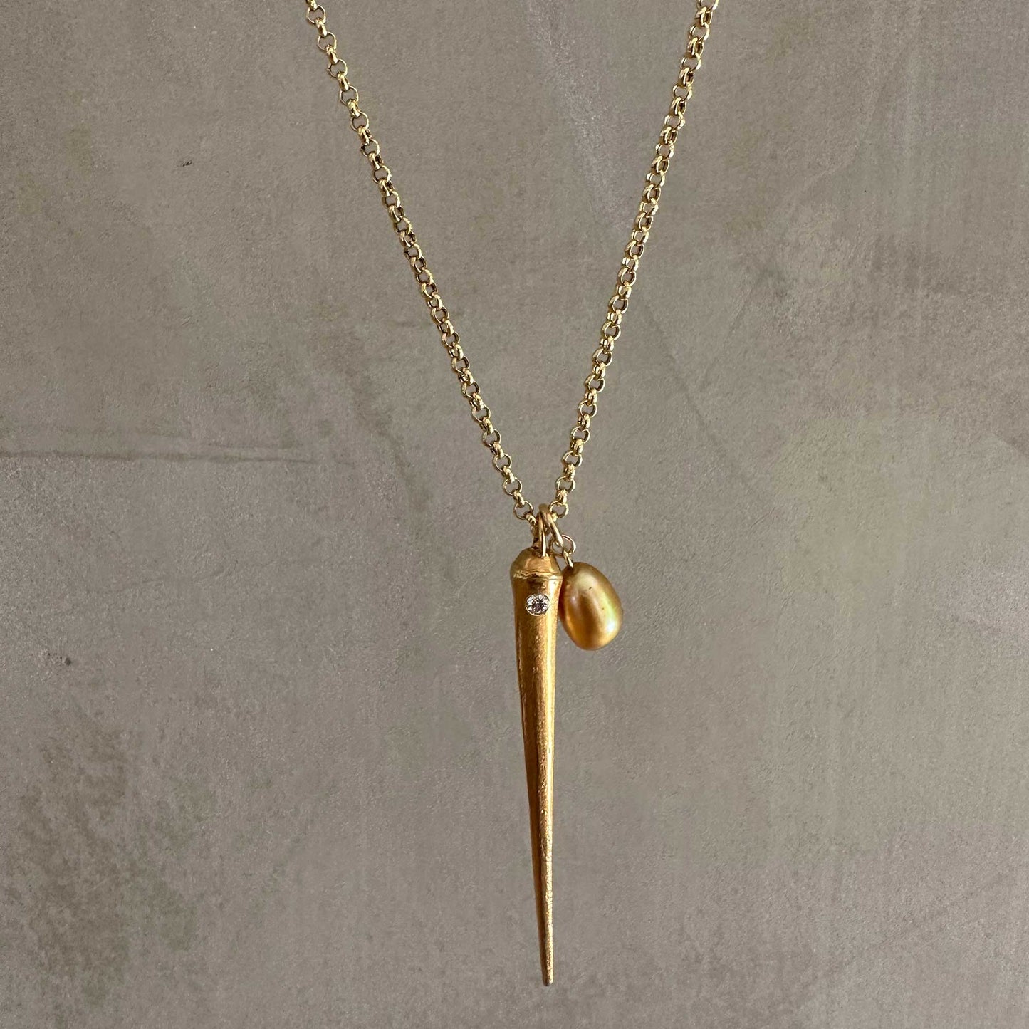 Sea Urchin Spike 14K Gold Charm