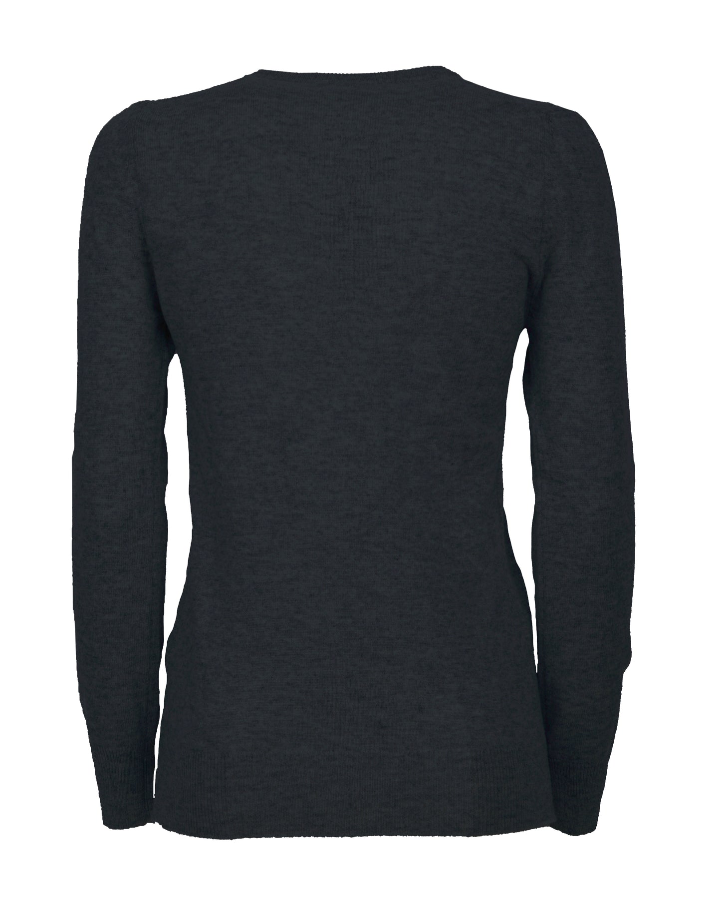 Womens Cashmere Cardigan Crewneck Black Made In Italy 2