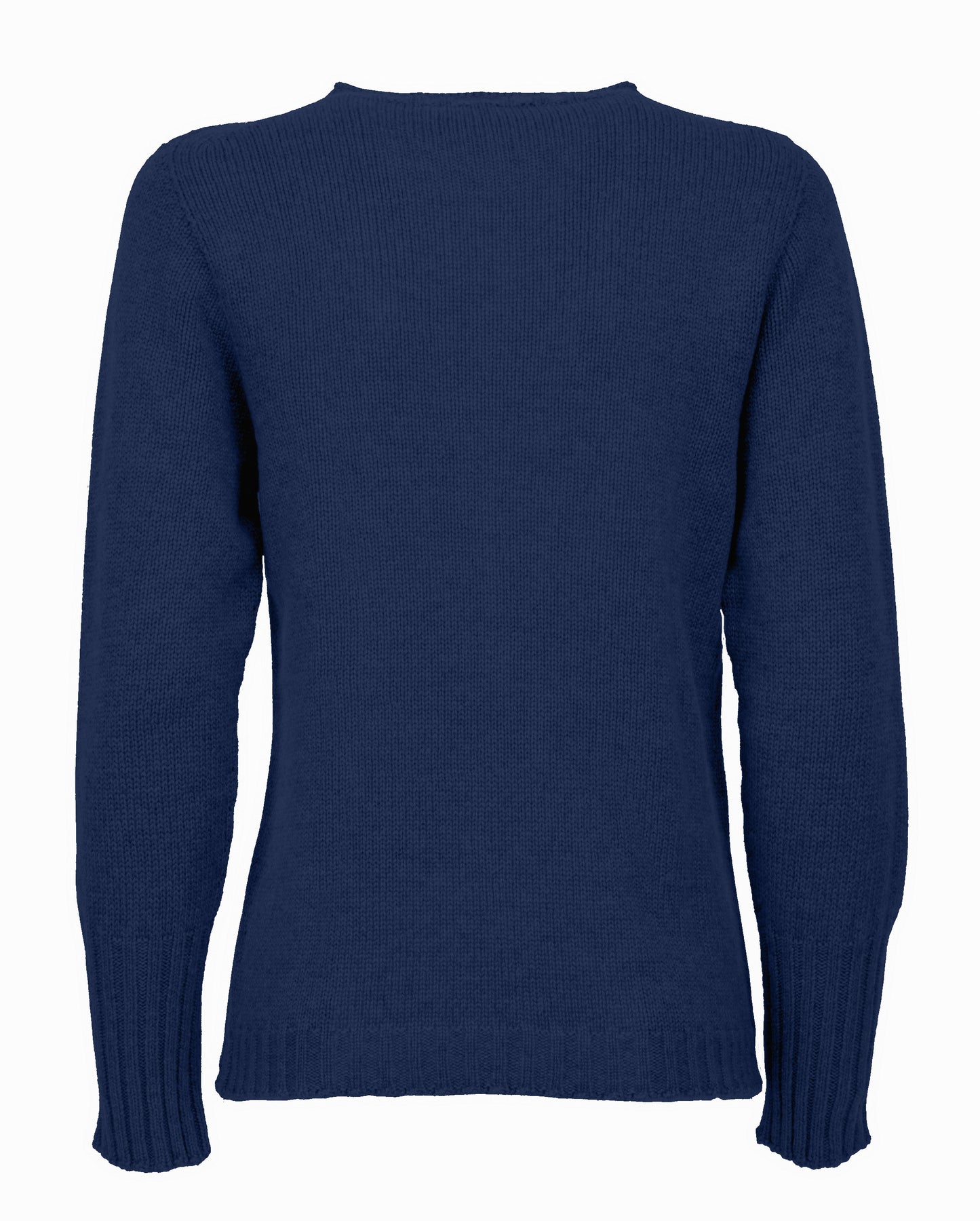 Womens Cashmere Crew Neck Sweater Melange Blue 2
