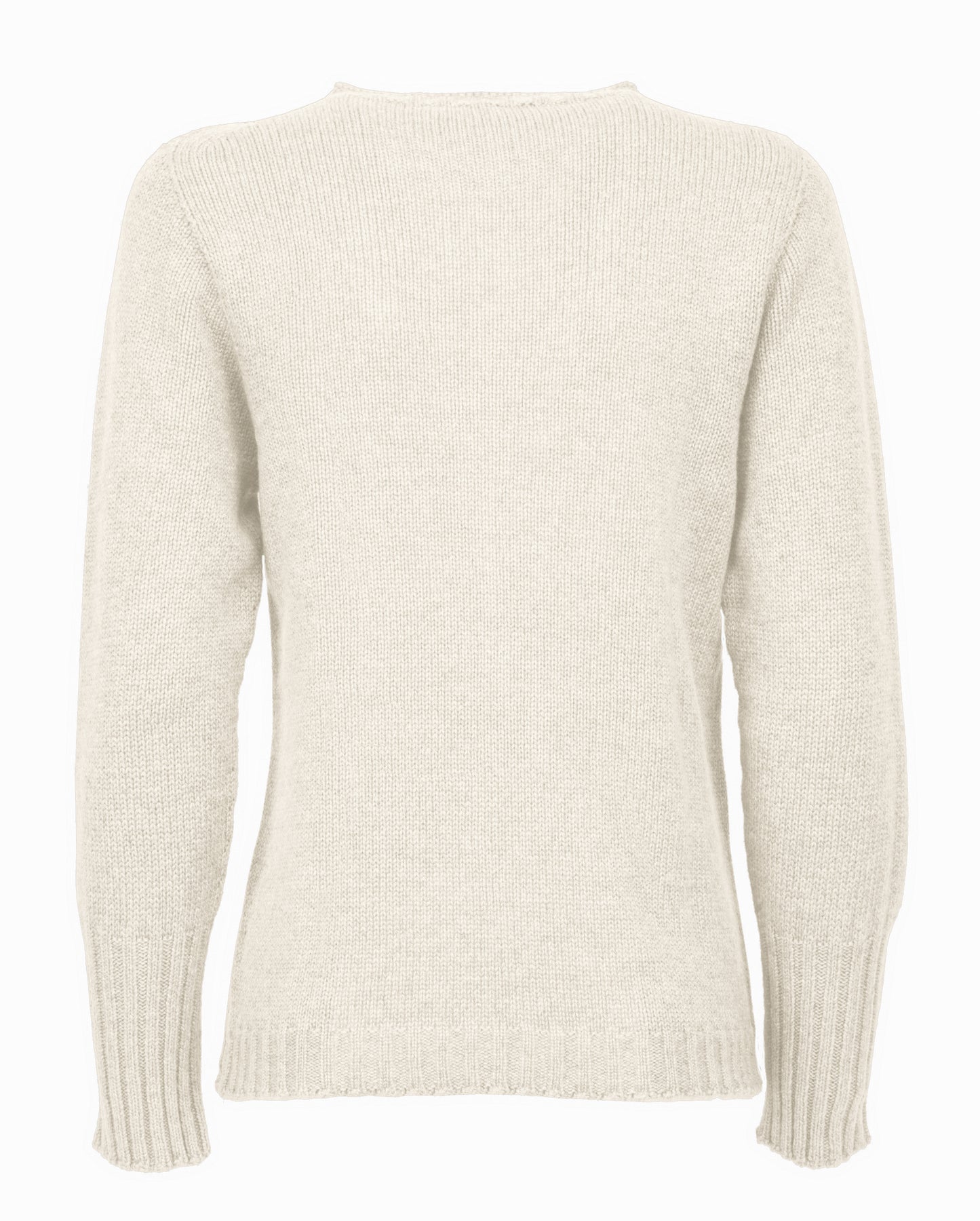 Womens Cashmere Crew Neck Sweater Milk White 2