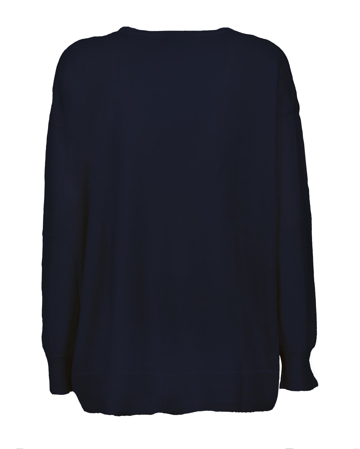 Womens Cashmere Oversized Cardigan Night Blue Made In Italy 2