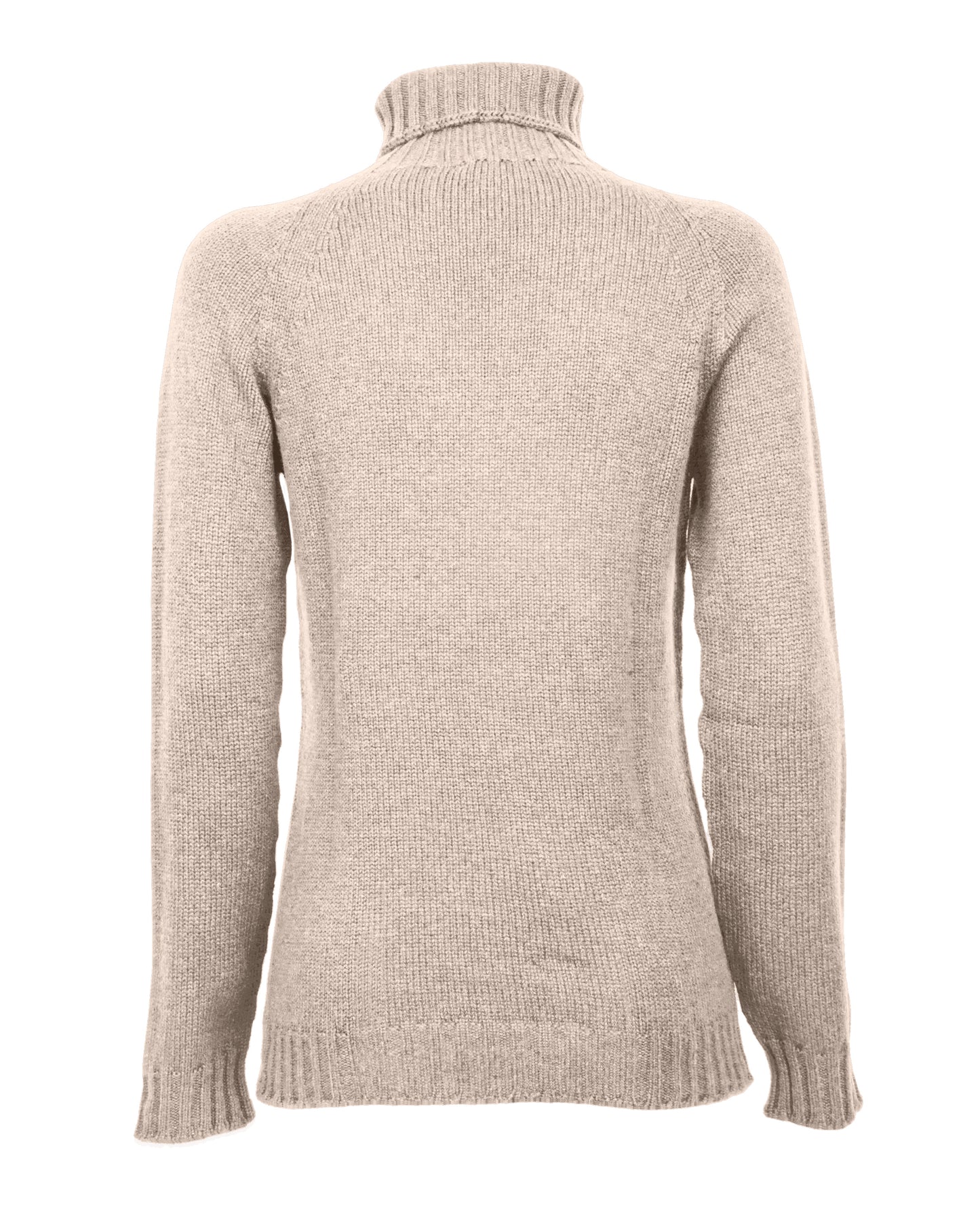 Womens Cashmere Turtle Neck Sweater Raglan Sleeves Made In Italy Beige 2