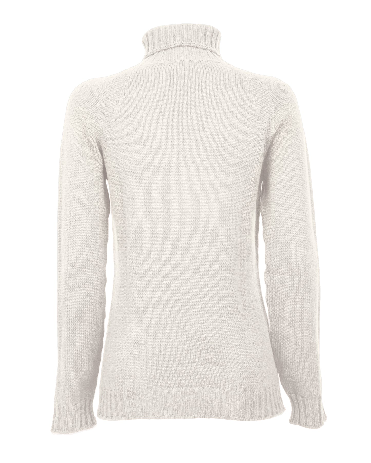 Womens Cashmere Turtle Neck Sweater Raglan Sleeves Made In Italy Milk White 2