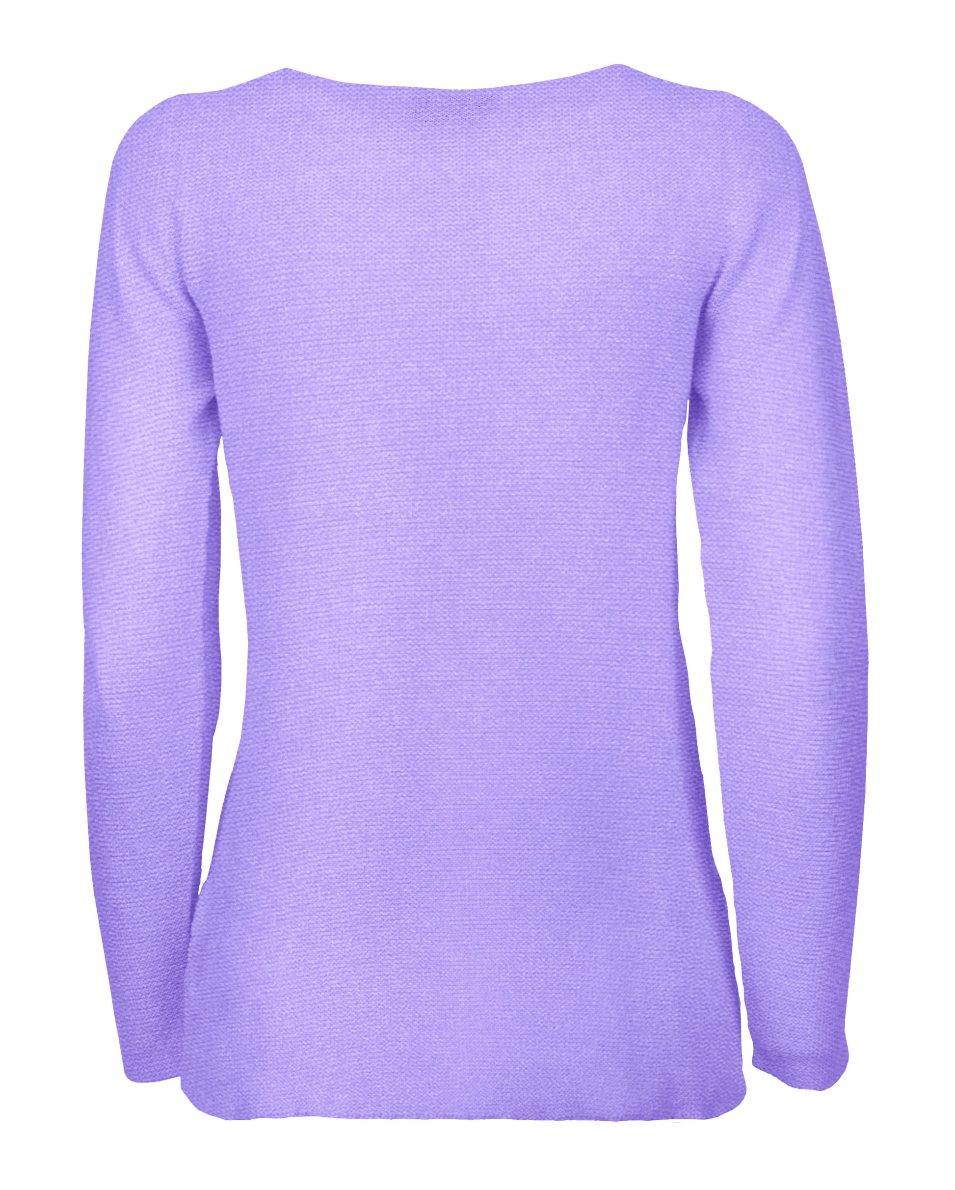womens crew neck sweater pure cashmere links stitch Lavender Made In Italy 2