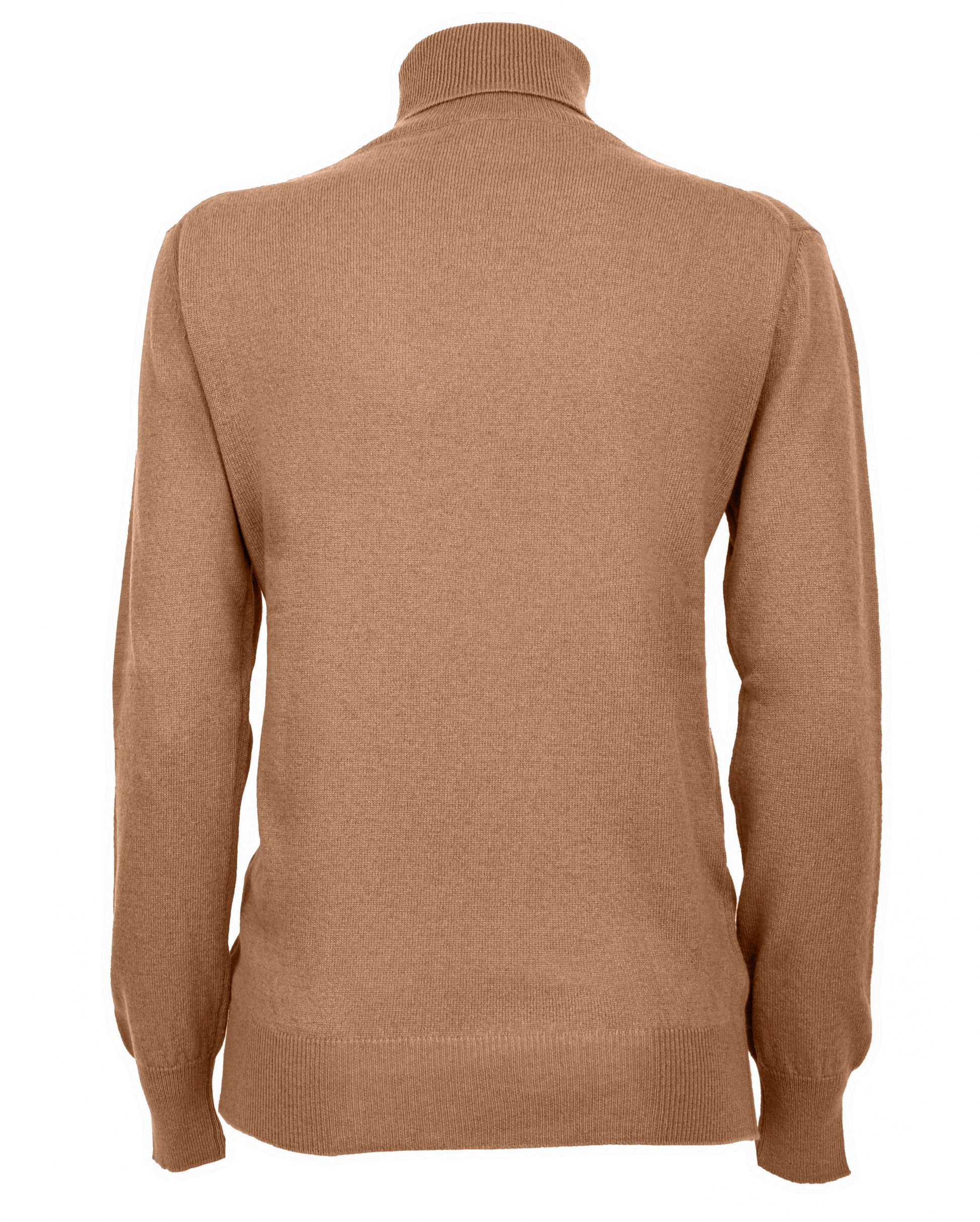 Womens Cashmere Turtleneck Sweater Camel Made In Italy 7