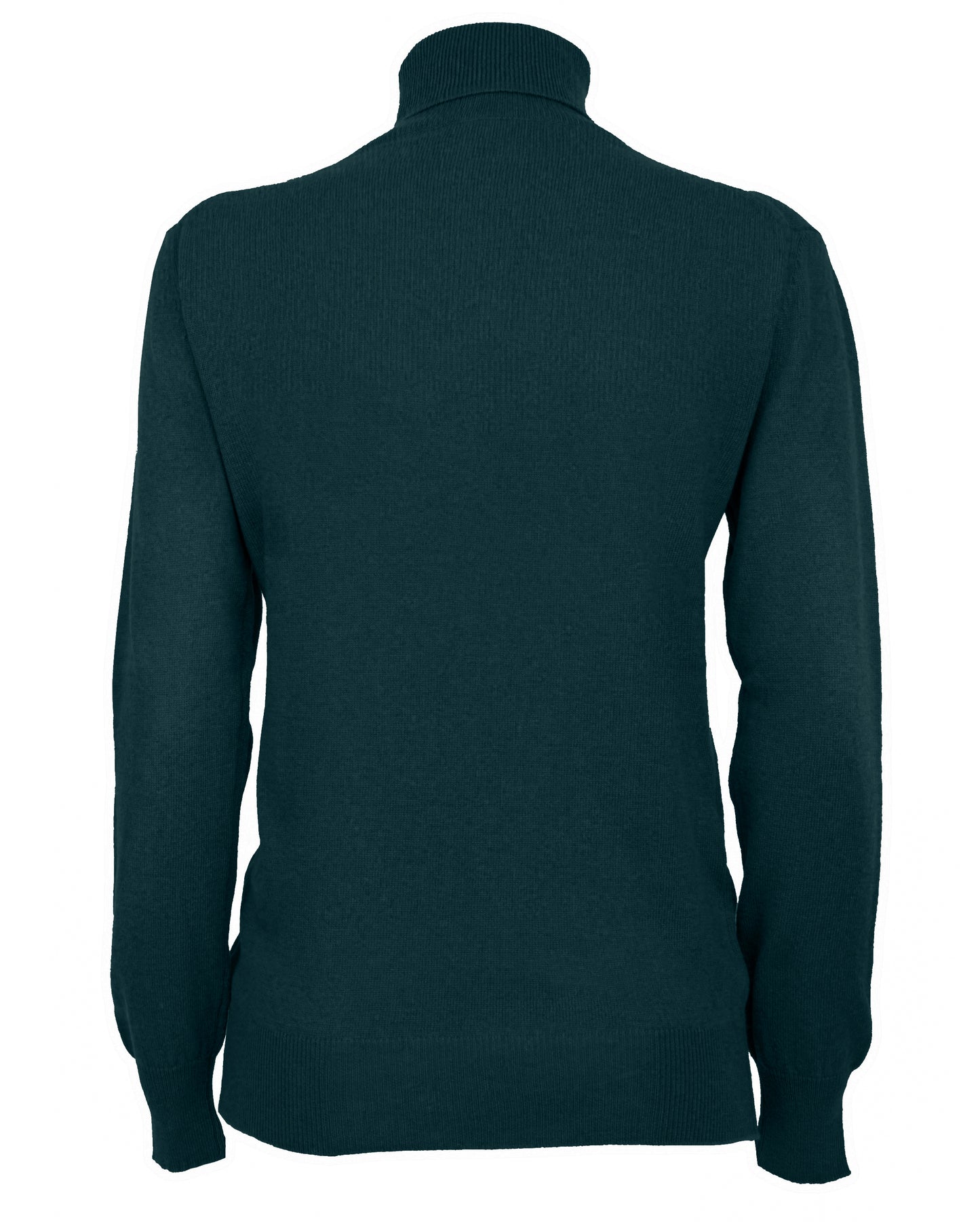 Womens Cashmere Turtleneck Sweater Forest Green Made In Italy 2