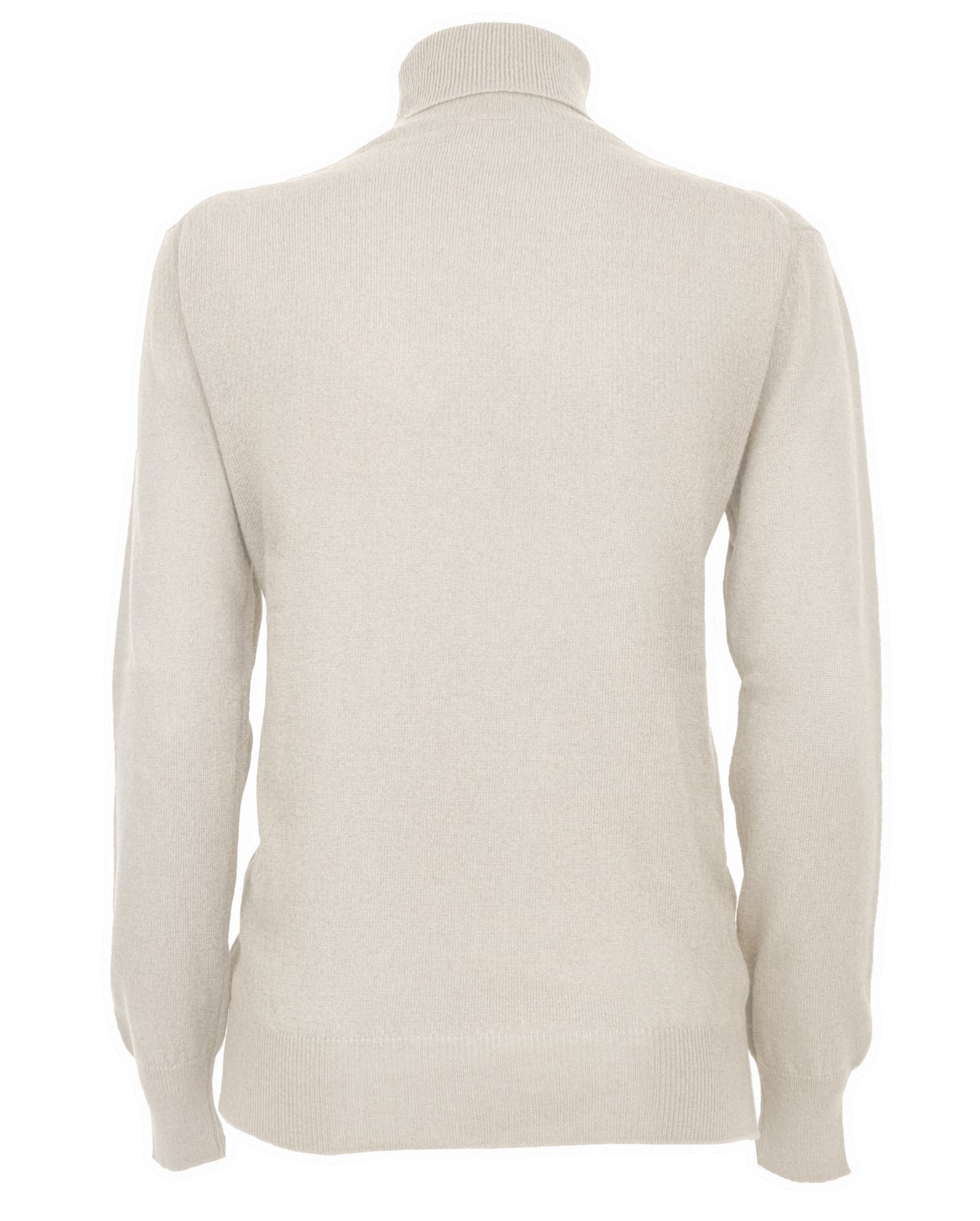 Womens Cashmere Turtleneck Sweater Milk White Made In Italy 2