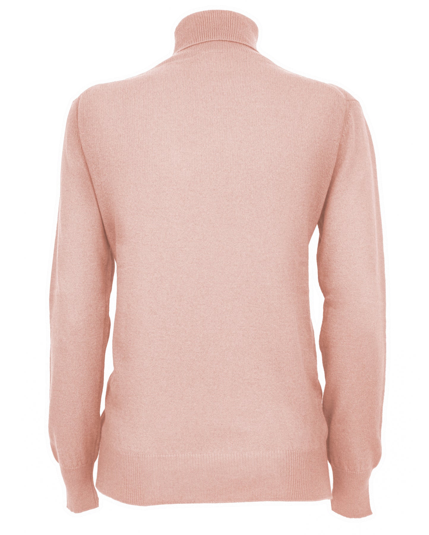 Womens Cashmere Turtleneck Sweater Peach Made In Italy 2