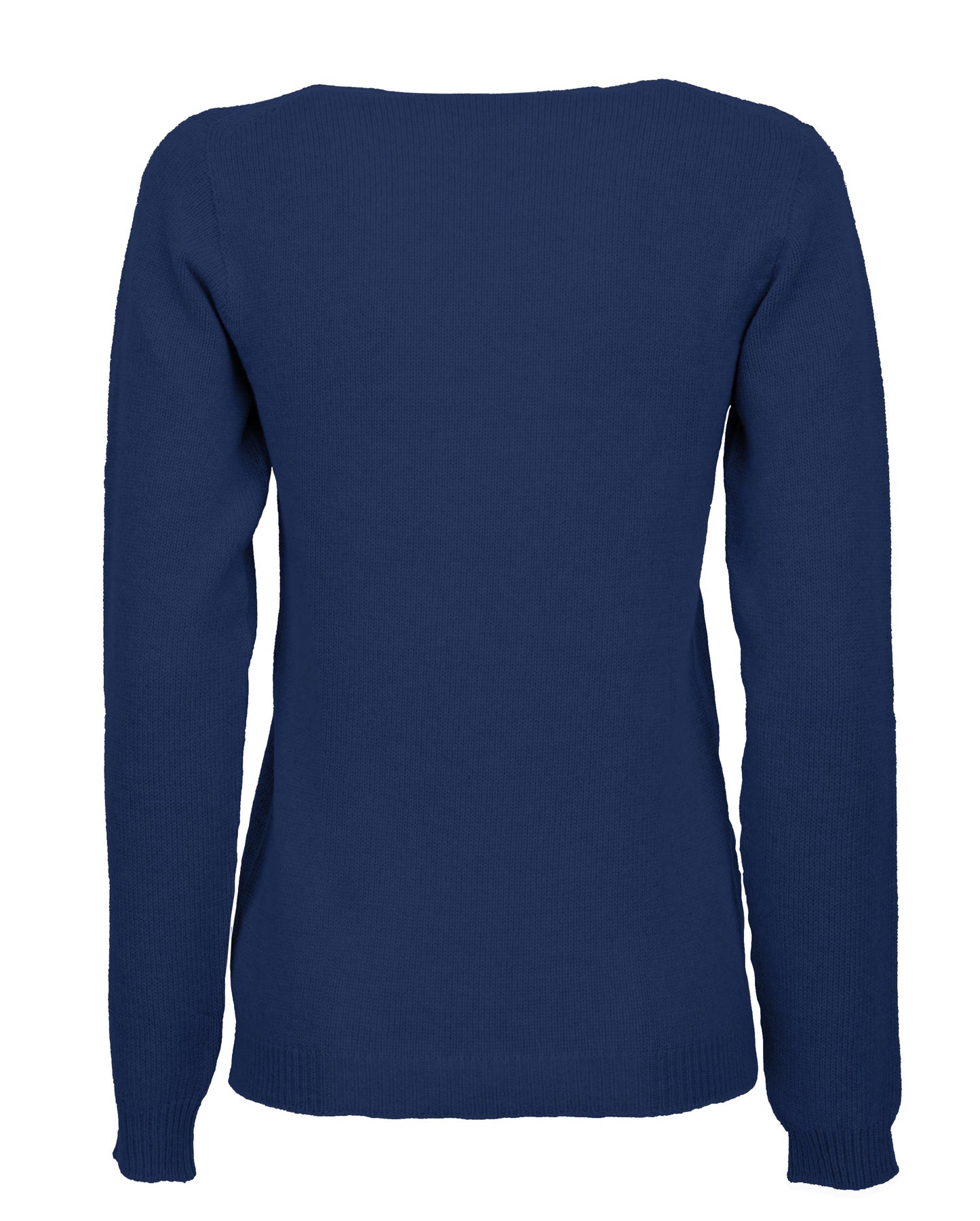 Womens Ultralight Cashmere Scoop Sweater Made In Italy Blue Melange 2