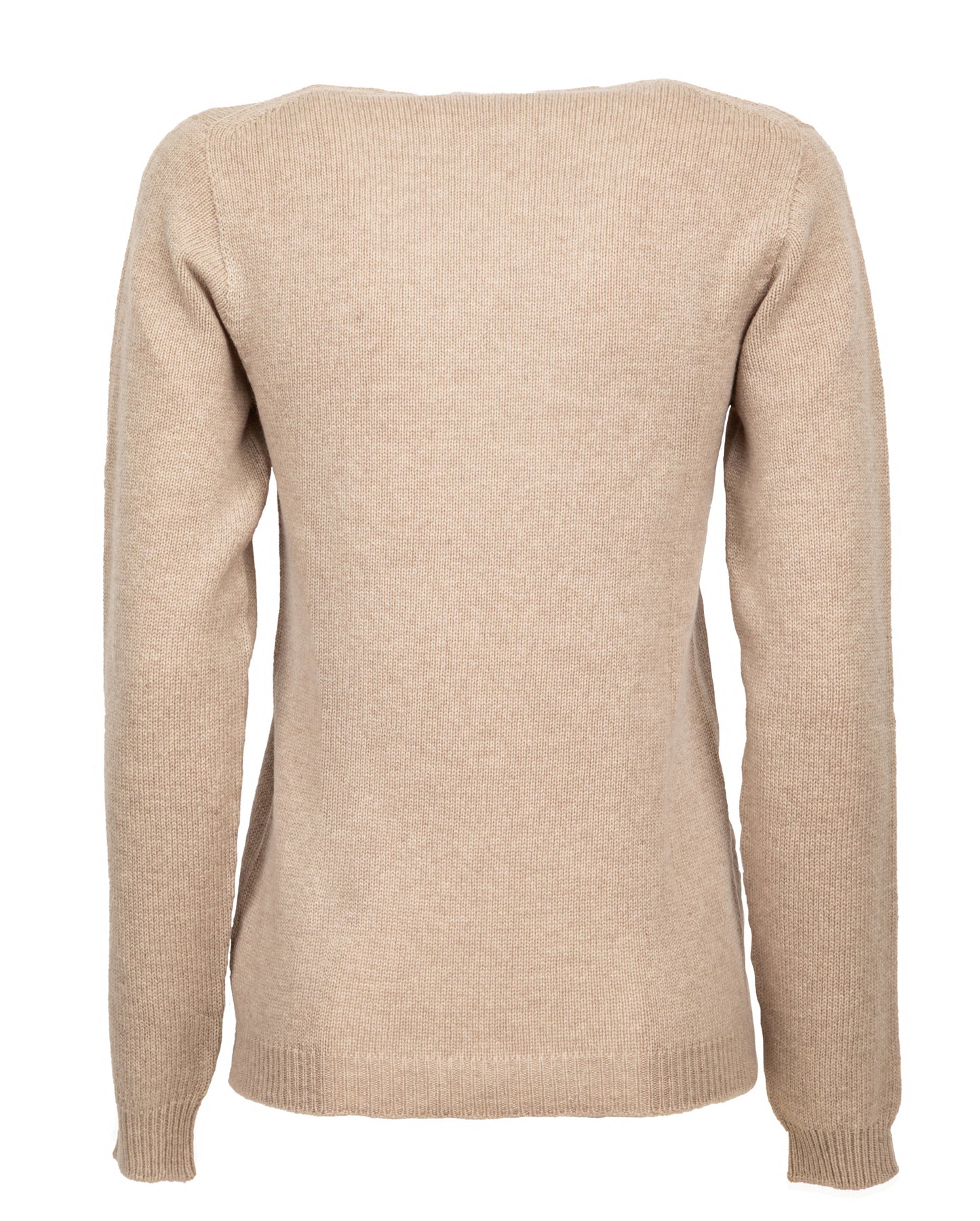 Womens Ultralight Cashmere Scoop Sweater Made In Italy Beige 7