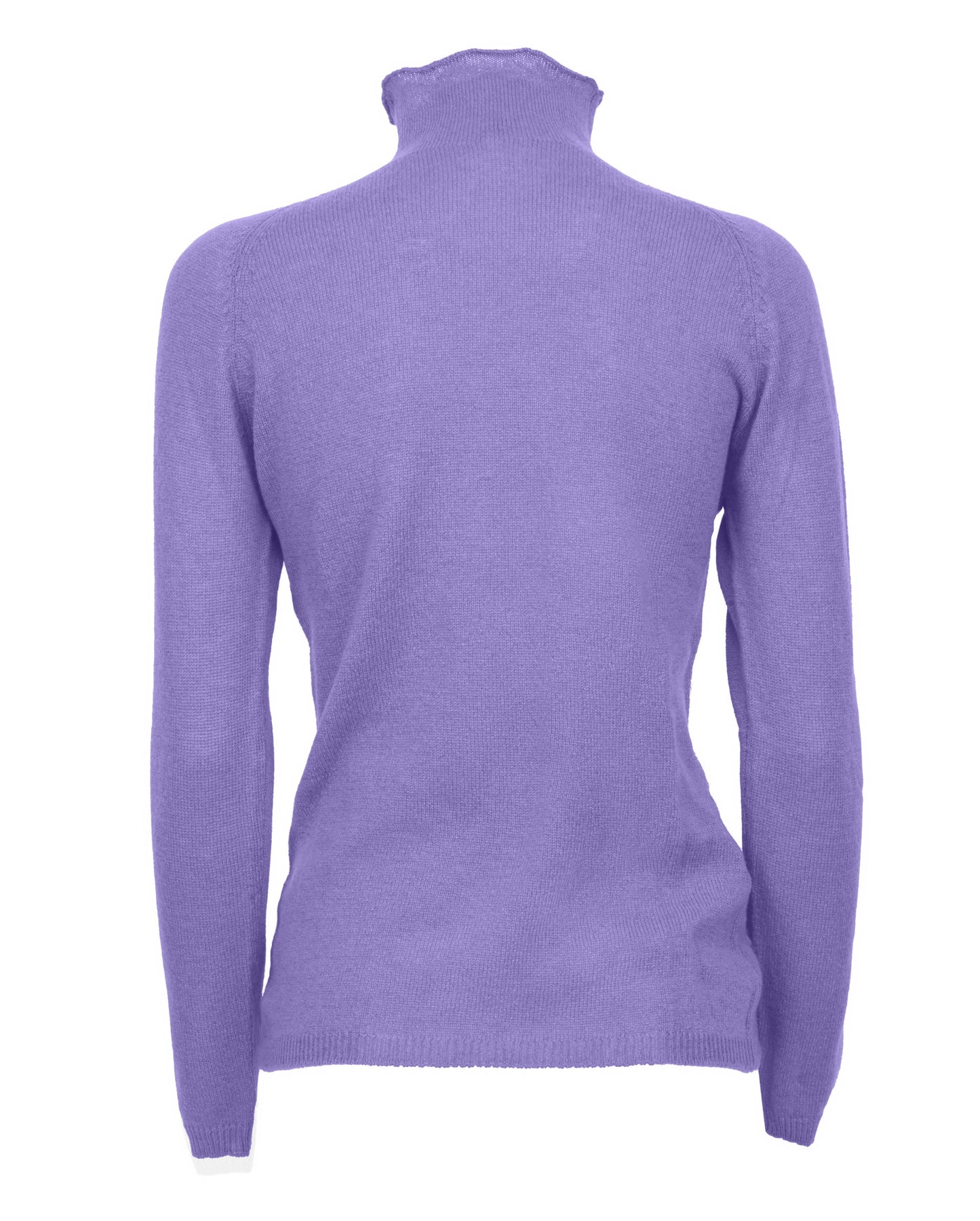 Womens Ultralight Cashmere Turtleneck Sweater Raglan Made In Italy Lavender 2