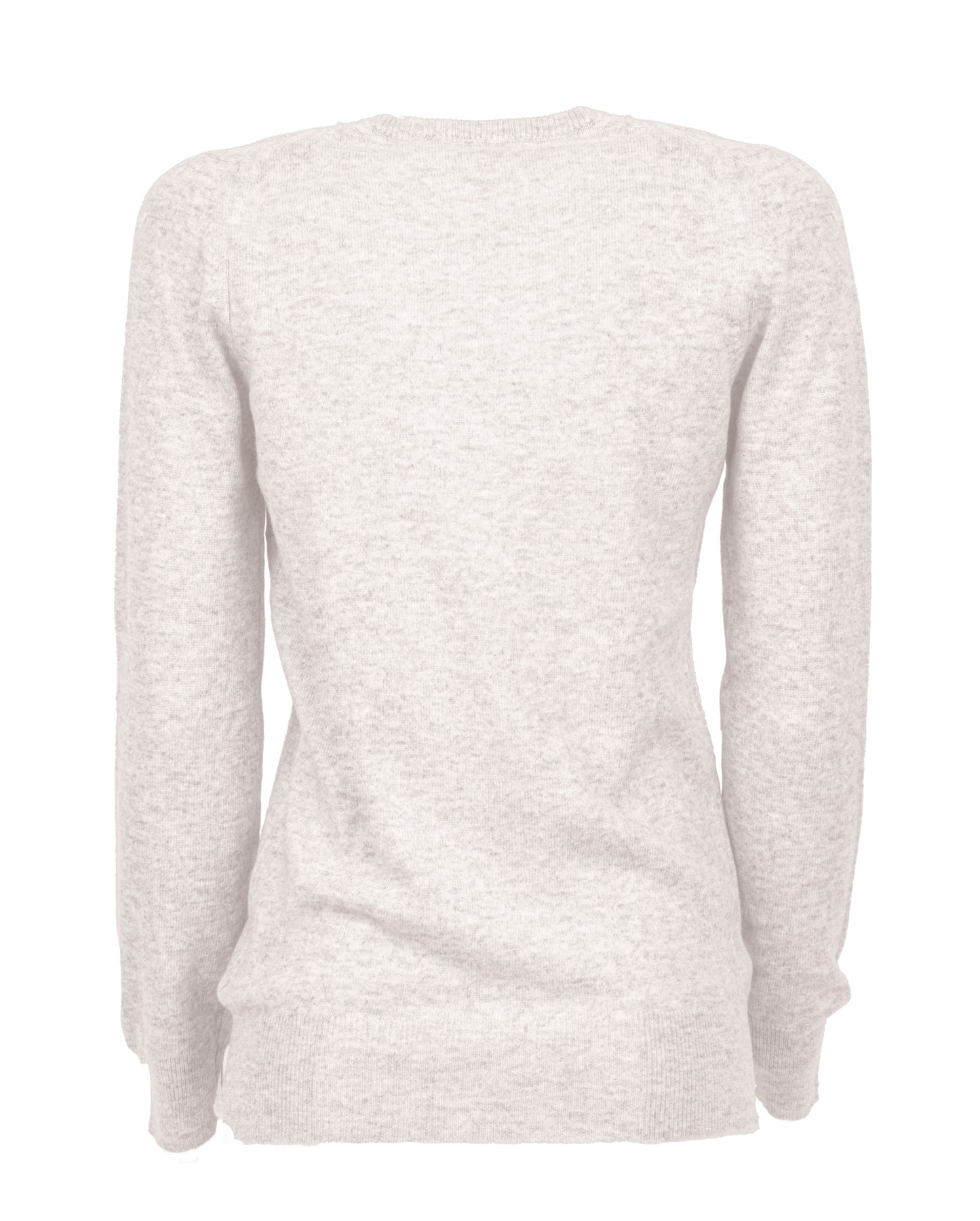 Womens V Neck Sweater Cashmere Off White Made In Italy 2