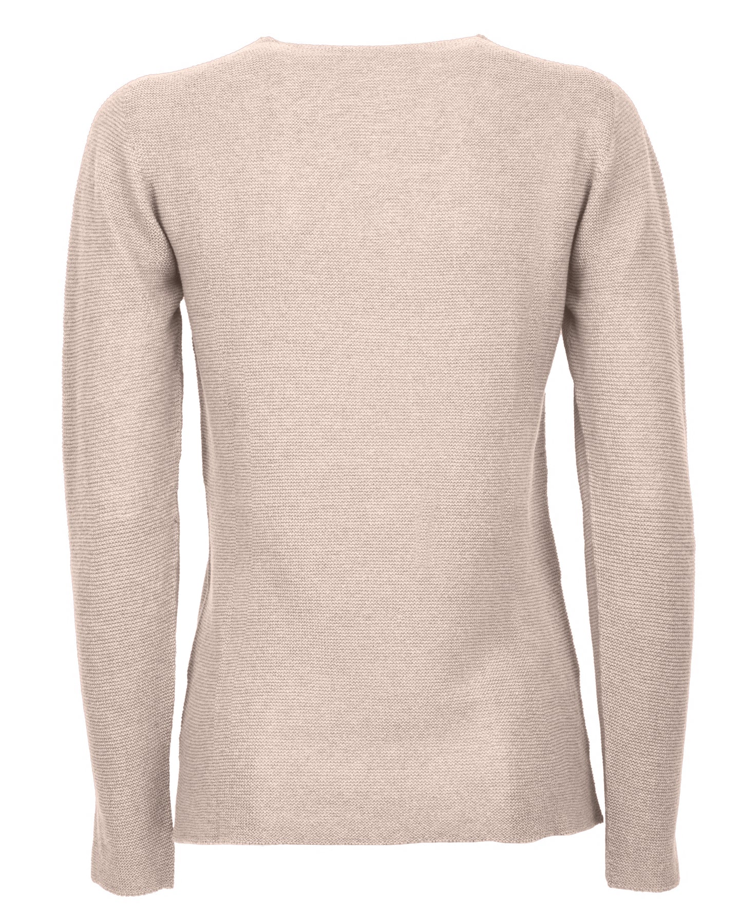 Womens V Neck Sweater Cashmere Links Stitch Beige Made In Italy 2