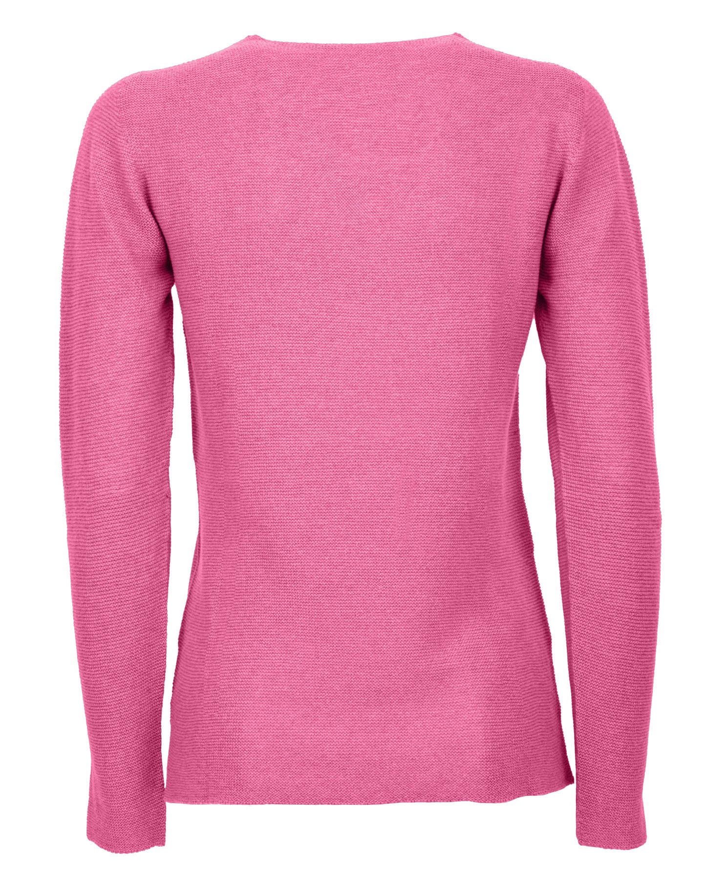 Womens V Neck Sweater Cashmere Links Stitch Fuschia Made In Italy 2